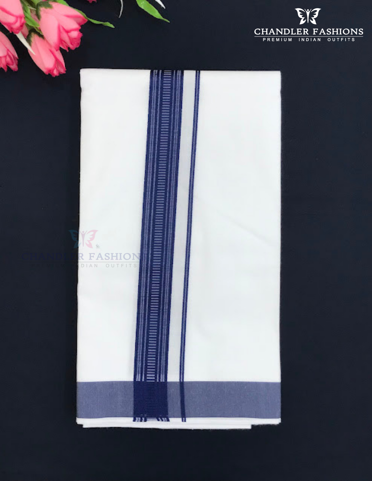 Beautiful Blue Colored Shirt And Dhoti Set In Mesa