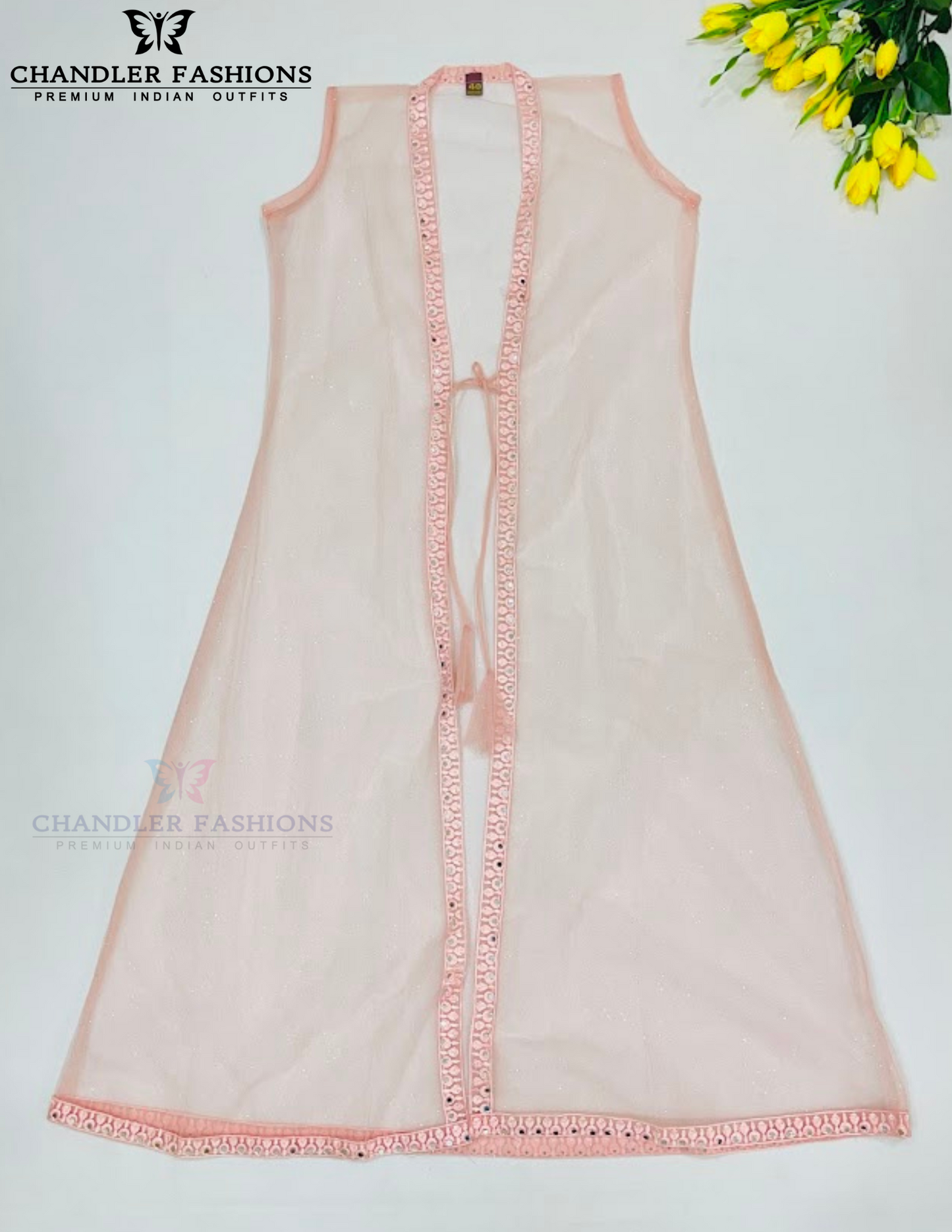 Attractive Peach Colored Stone And Embroidery Work Choli For Girls In Suncity