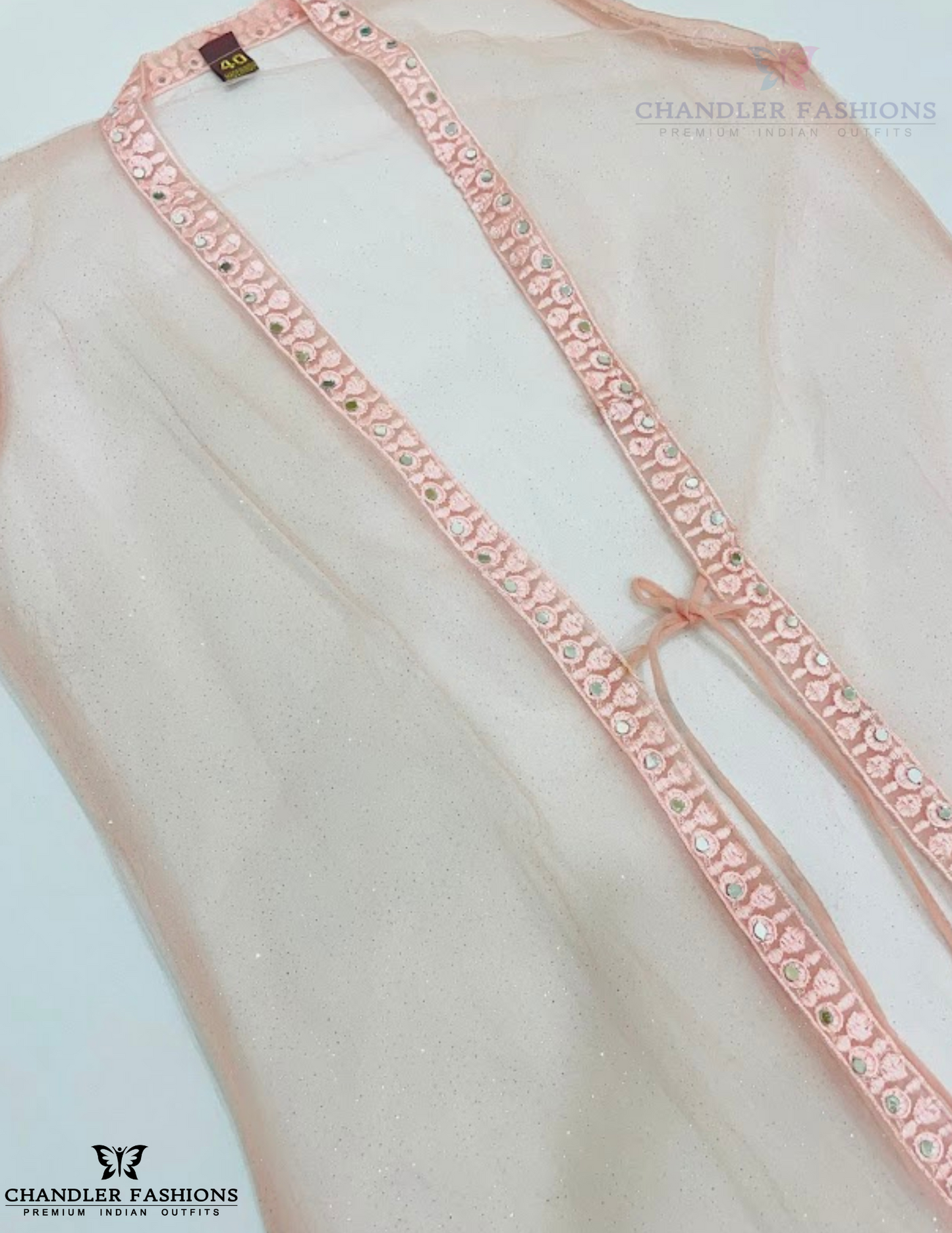 Attractive Peach Colored Stone And Embroidery Work Choli In Chandler