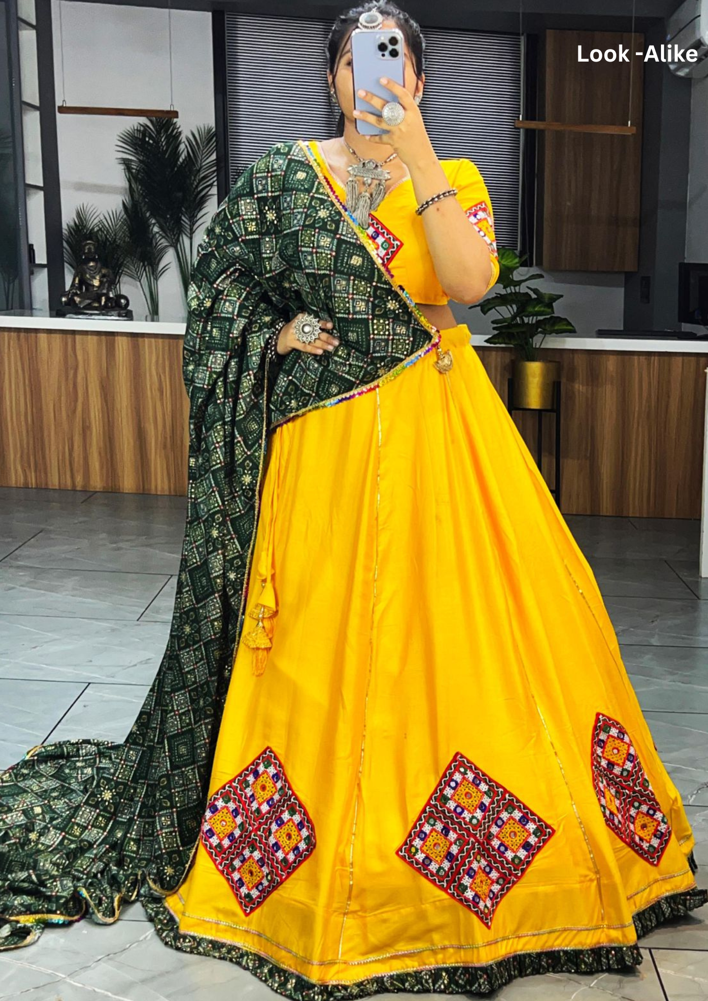 Dazzling Yellow Colored Rayon Cotton Chaniya Lehenga Choli