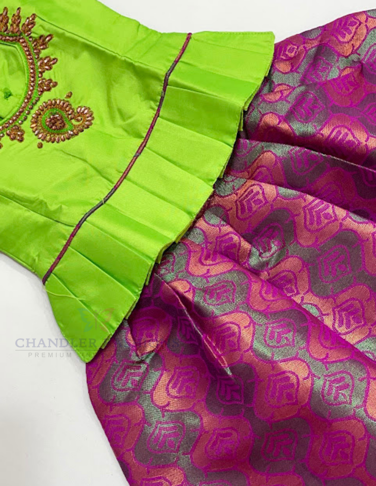 Light Green Color Art Silk Langa Set With Stone Work Indian Ethnic Wear