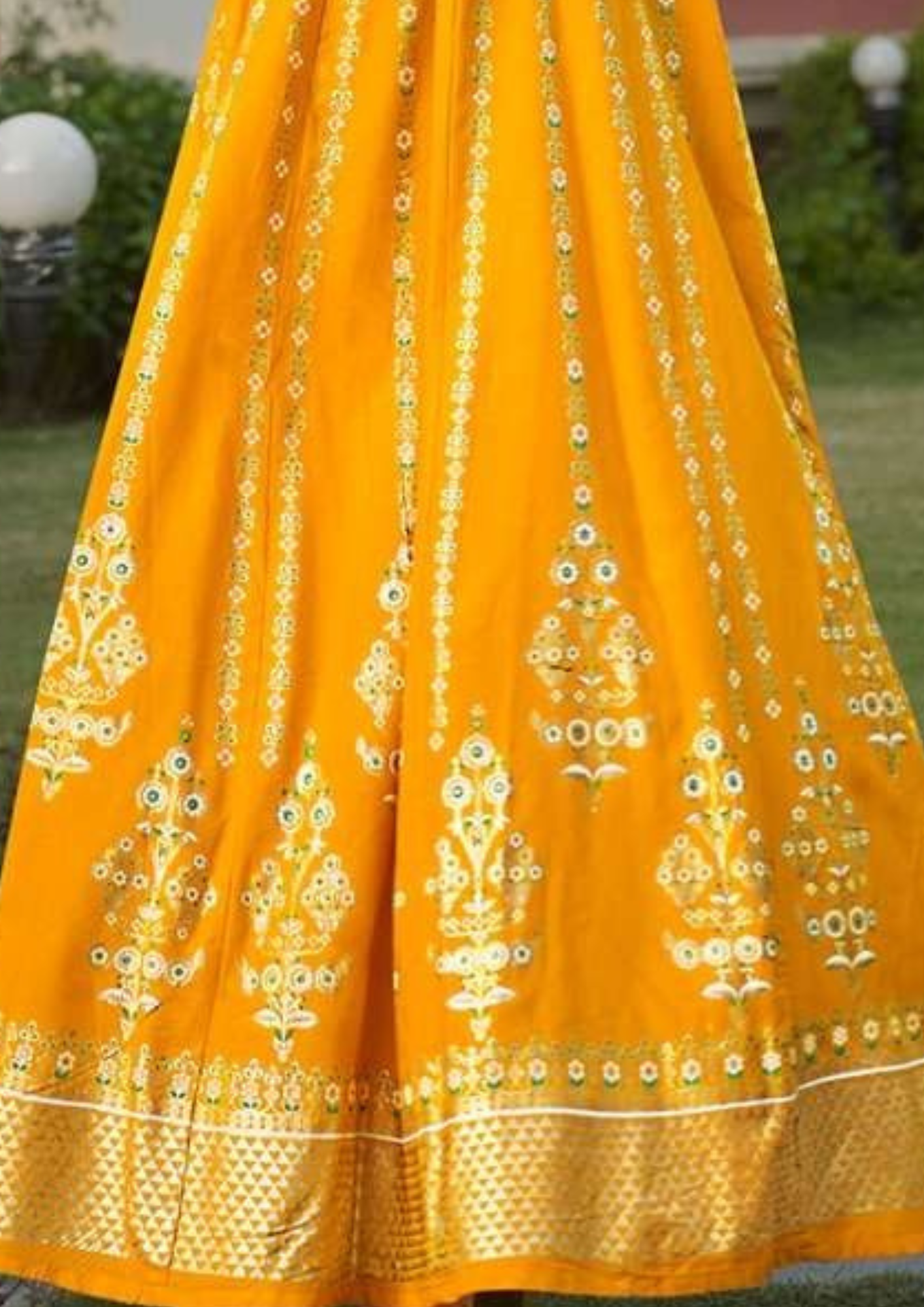 Attractive Yellow Colored Heavy Rayon With Foil Prints Kurti In Suncity