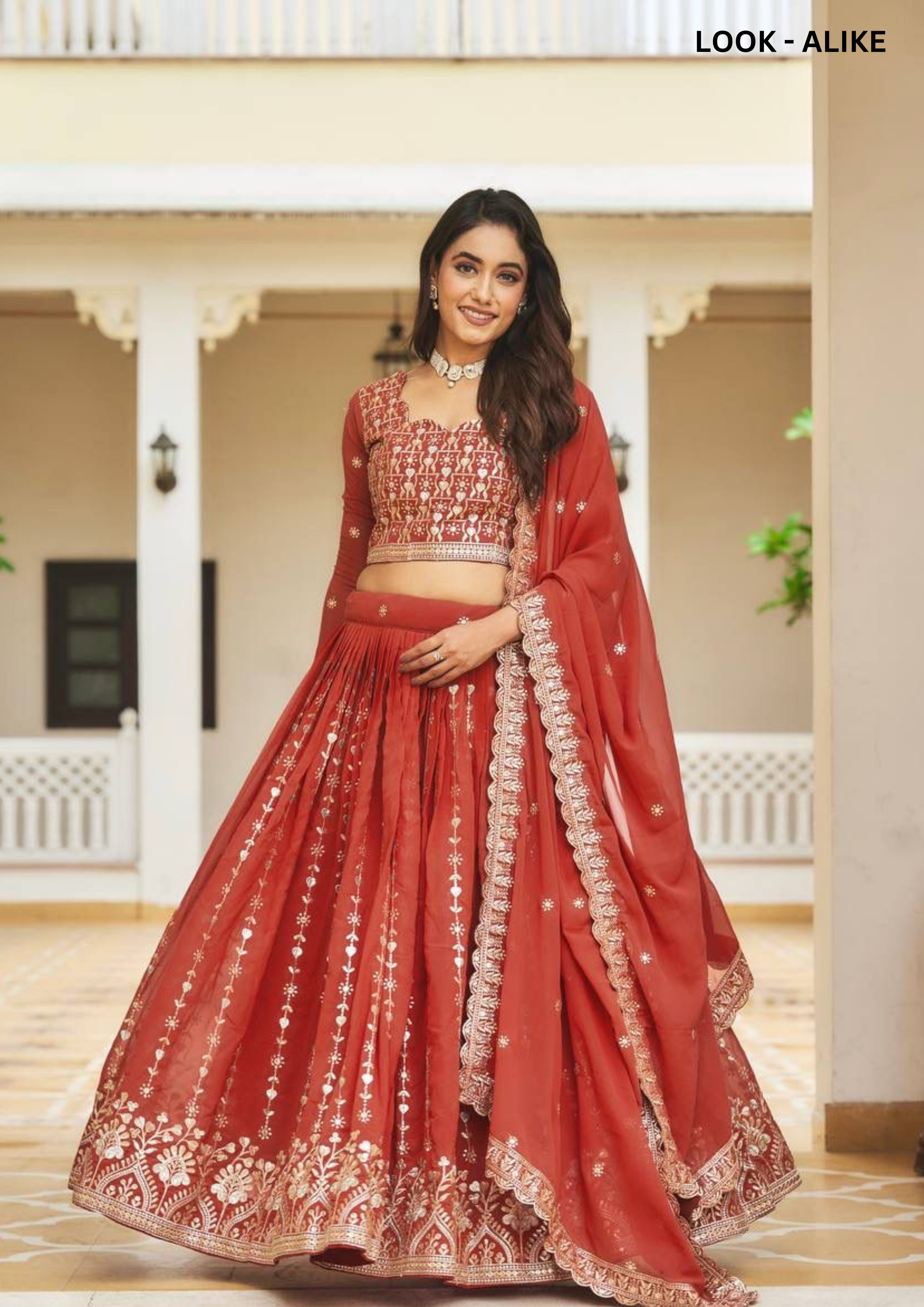 Georgette Embroidery Sequins Work Lehenga Choli In USA