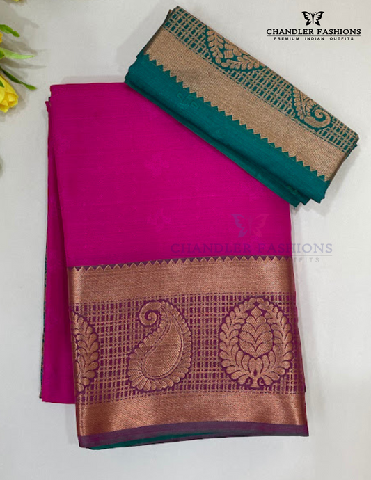Beautiful Pink Color Soft Silk Saree With Zari Work For Women