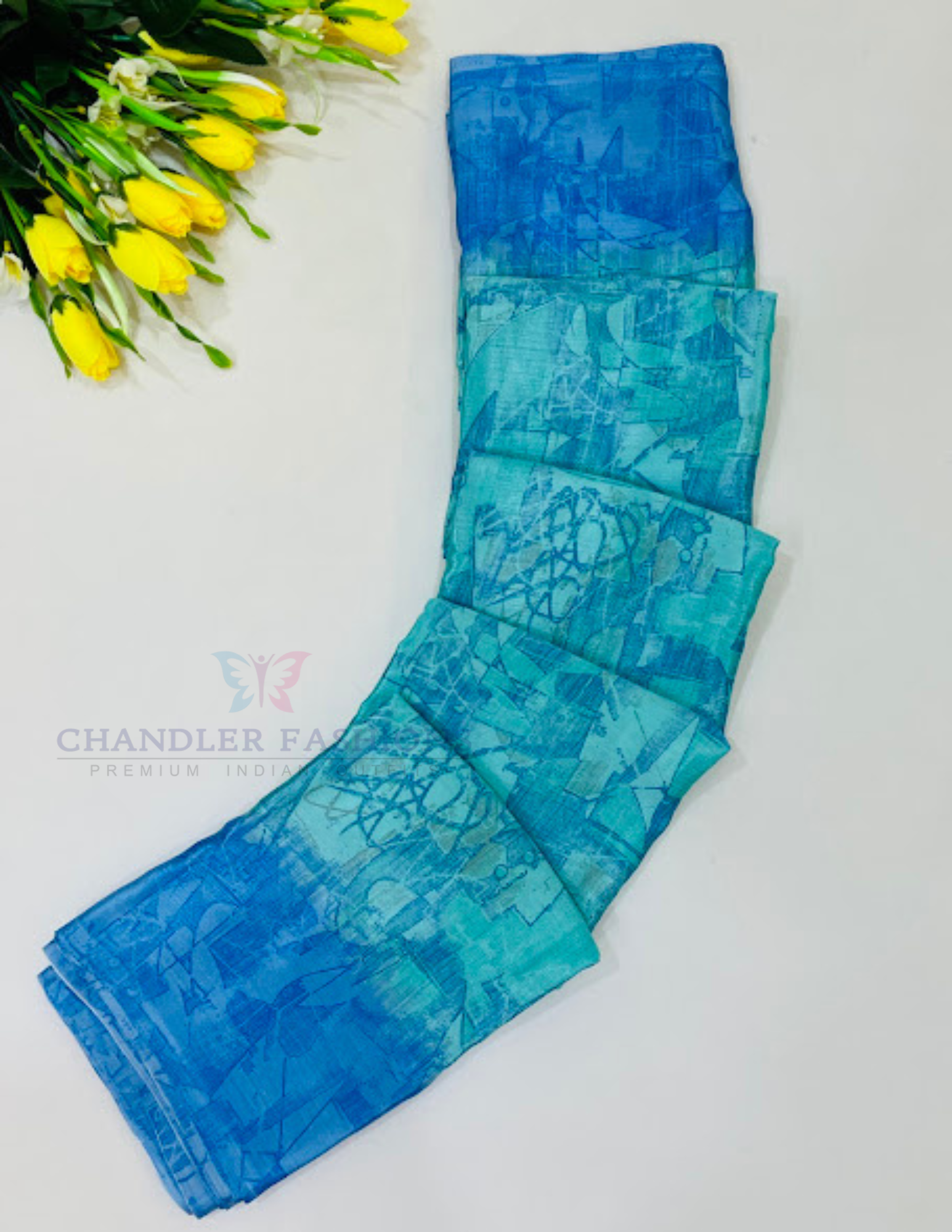 Rama Green Color Crepe Silk With Self Designed Saree In USA