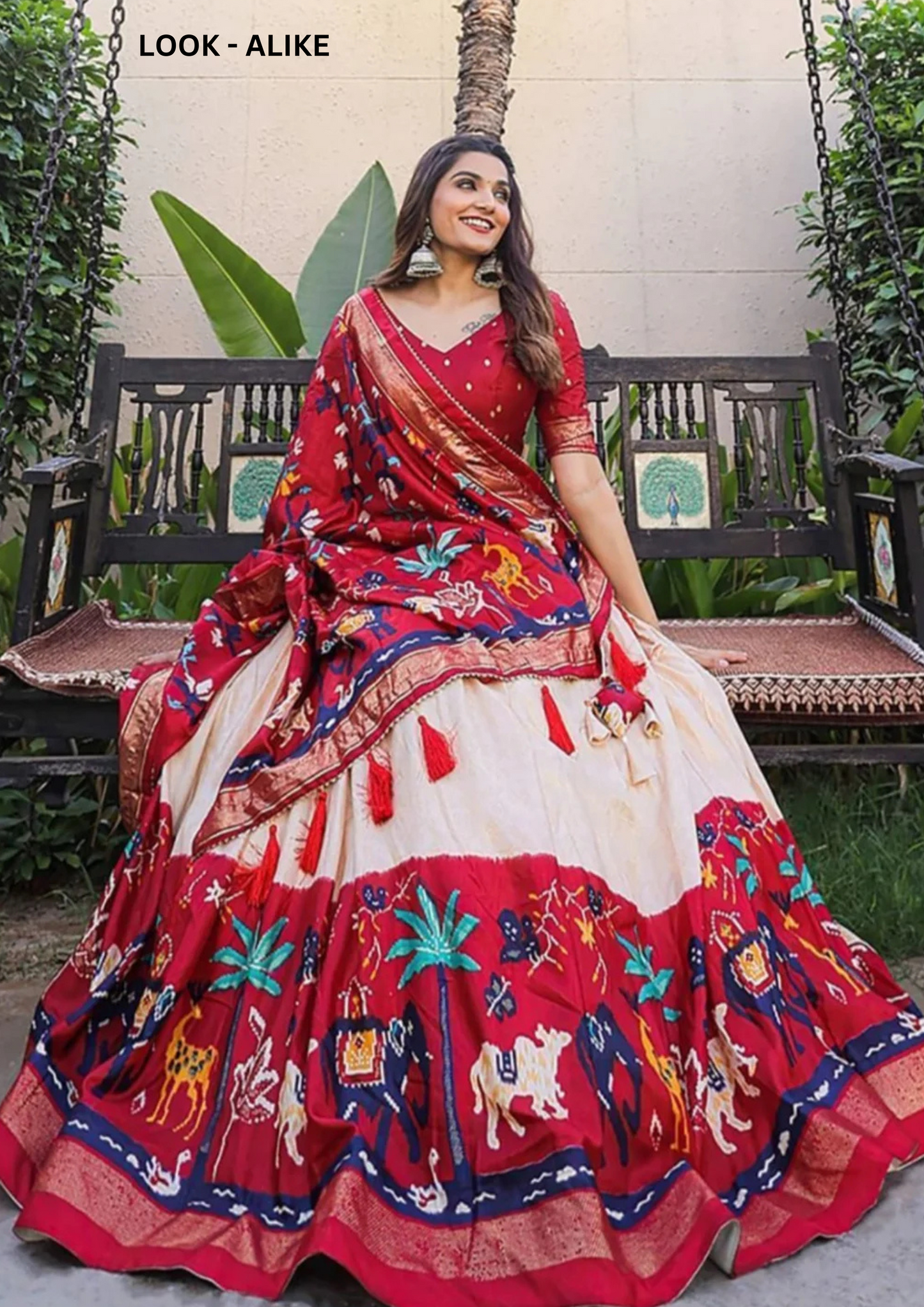 Elegant Red Color Cotton Printed Chaniya Lehenga Choli