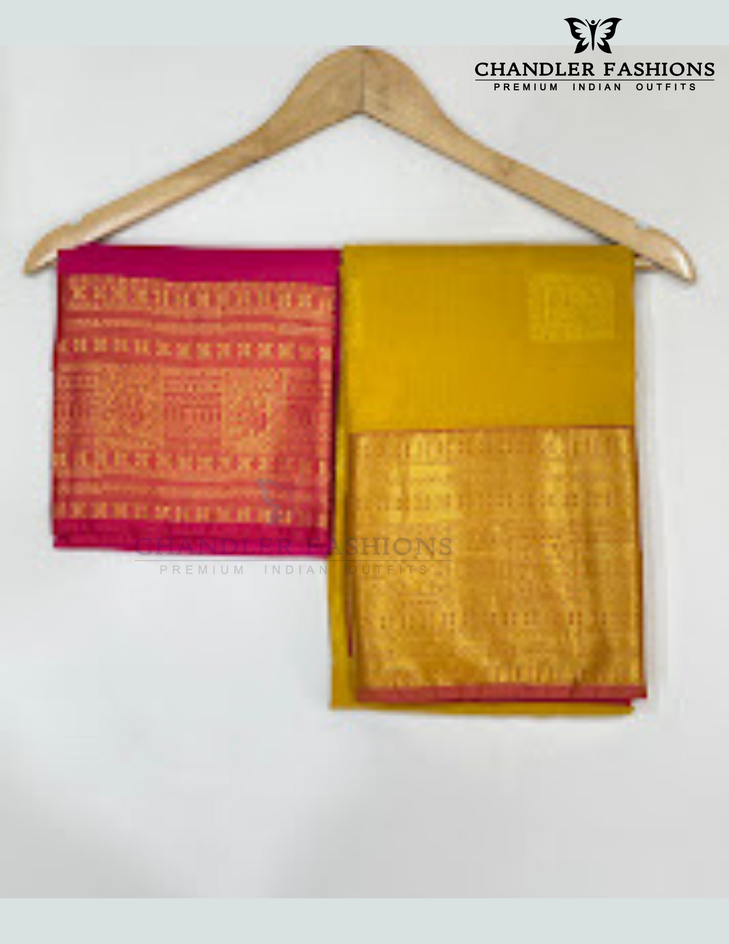Pretty Mustard Yellow Color Pure Kanchi Silk Gold Zari Work Saree In USA