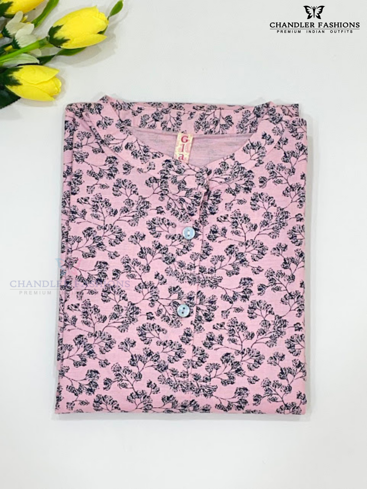 Preety Light Pink Cotton Kurti In Arizona
