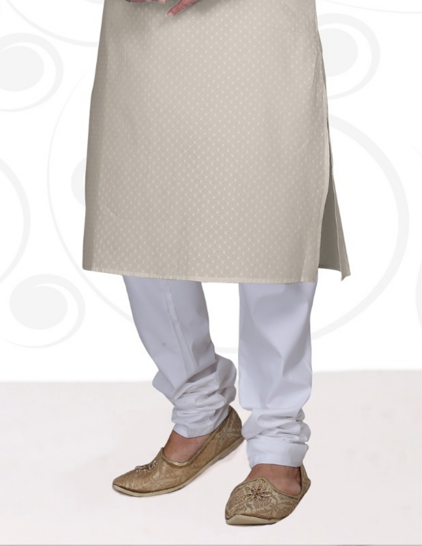 White Lace Kurta For Men In USA