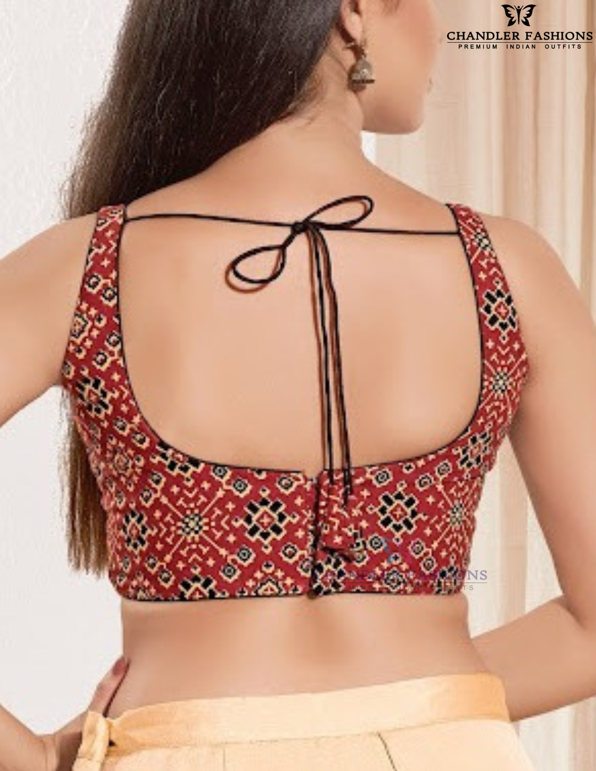 Maroon Color Cotton Readymade Blouse Near Me