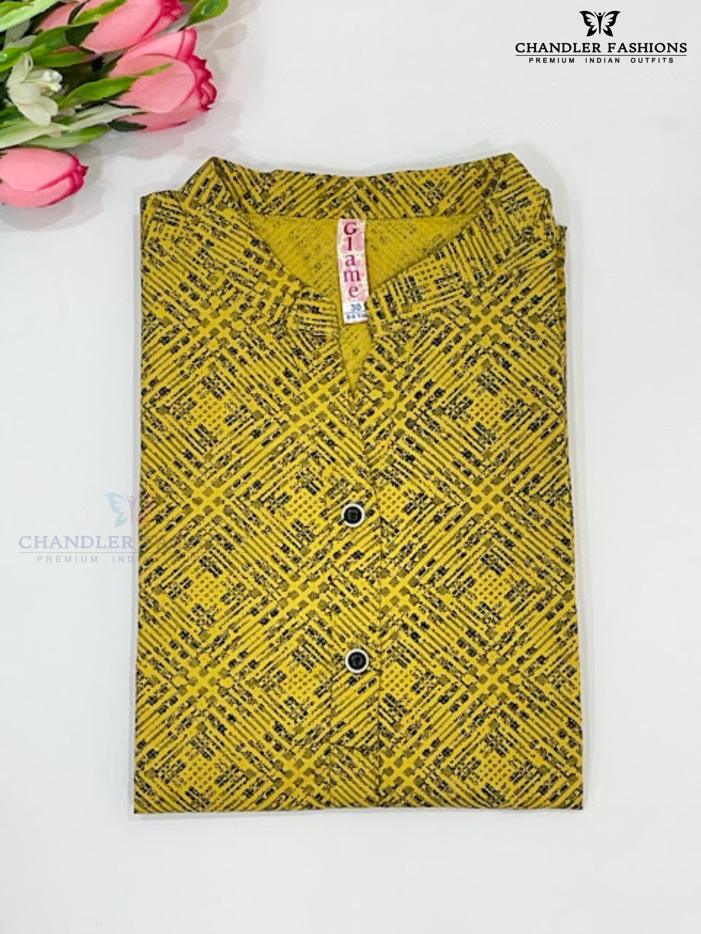 Preety Mustard Yellow Color Cotton Kurti With Printed Work In Tempe