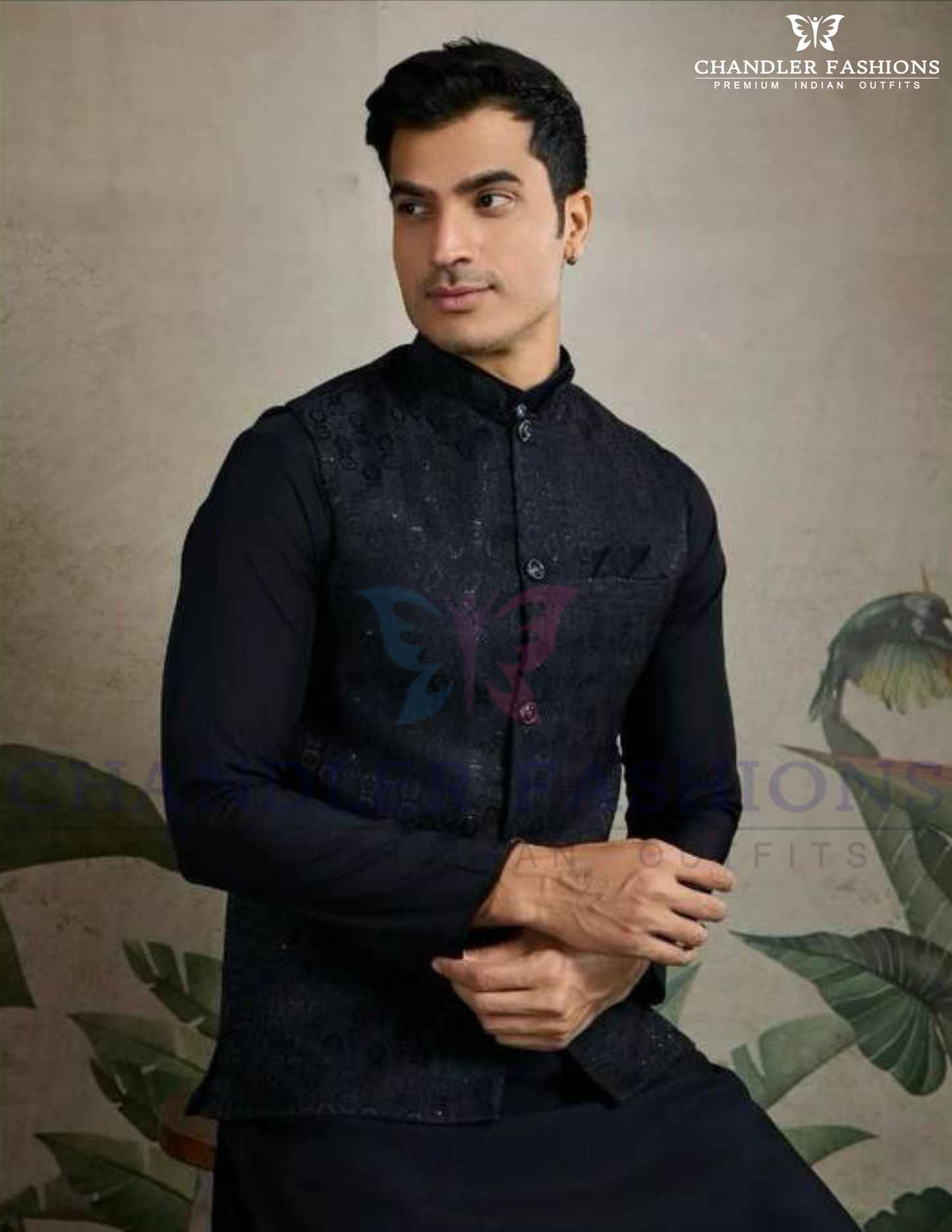 Embroidery And Sequins Work With Pajama And Jacket Set Near Me