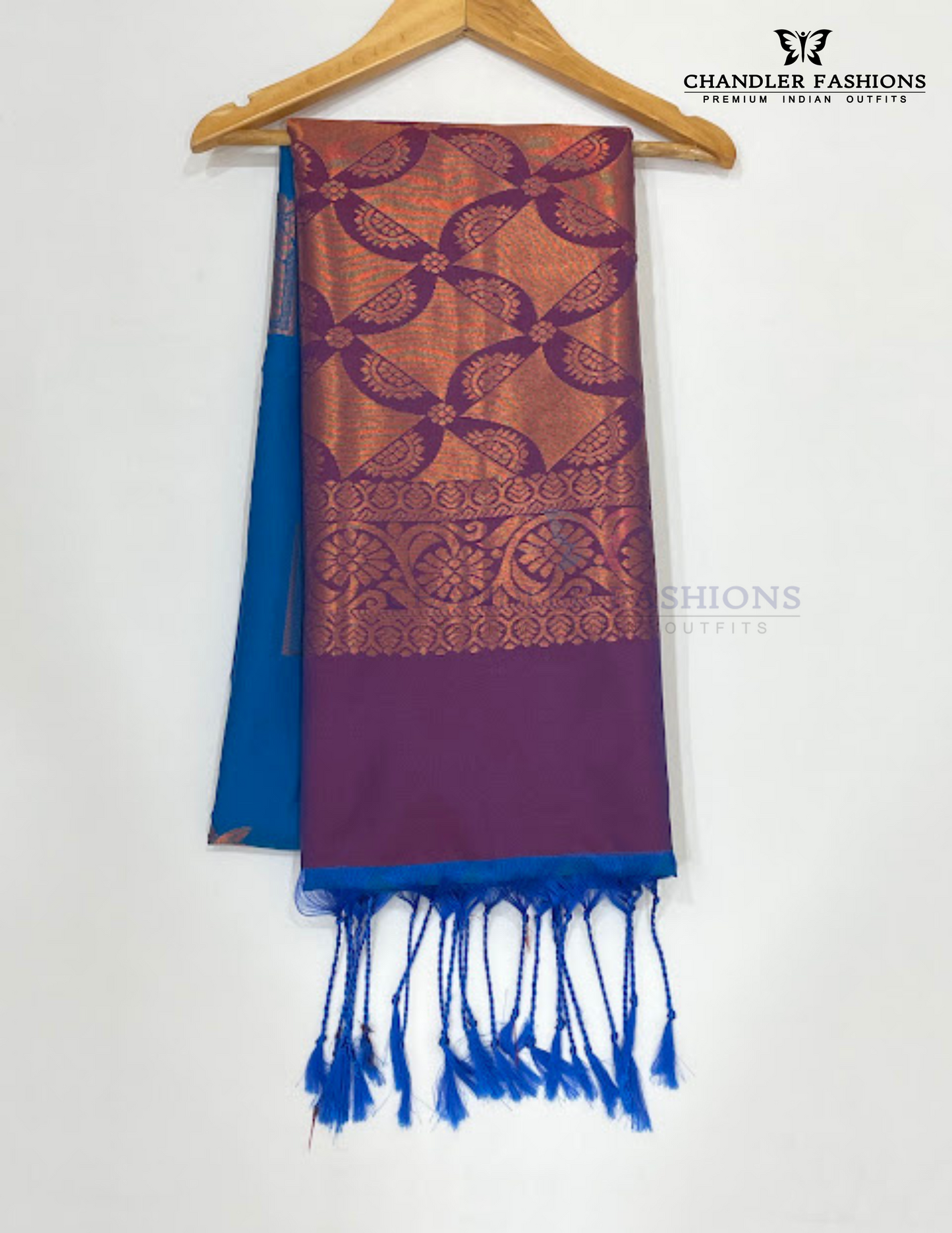 Alluring Blue Color Soft Silk Saree With Contrast Rich Pallu For Women