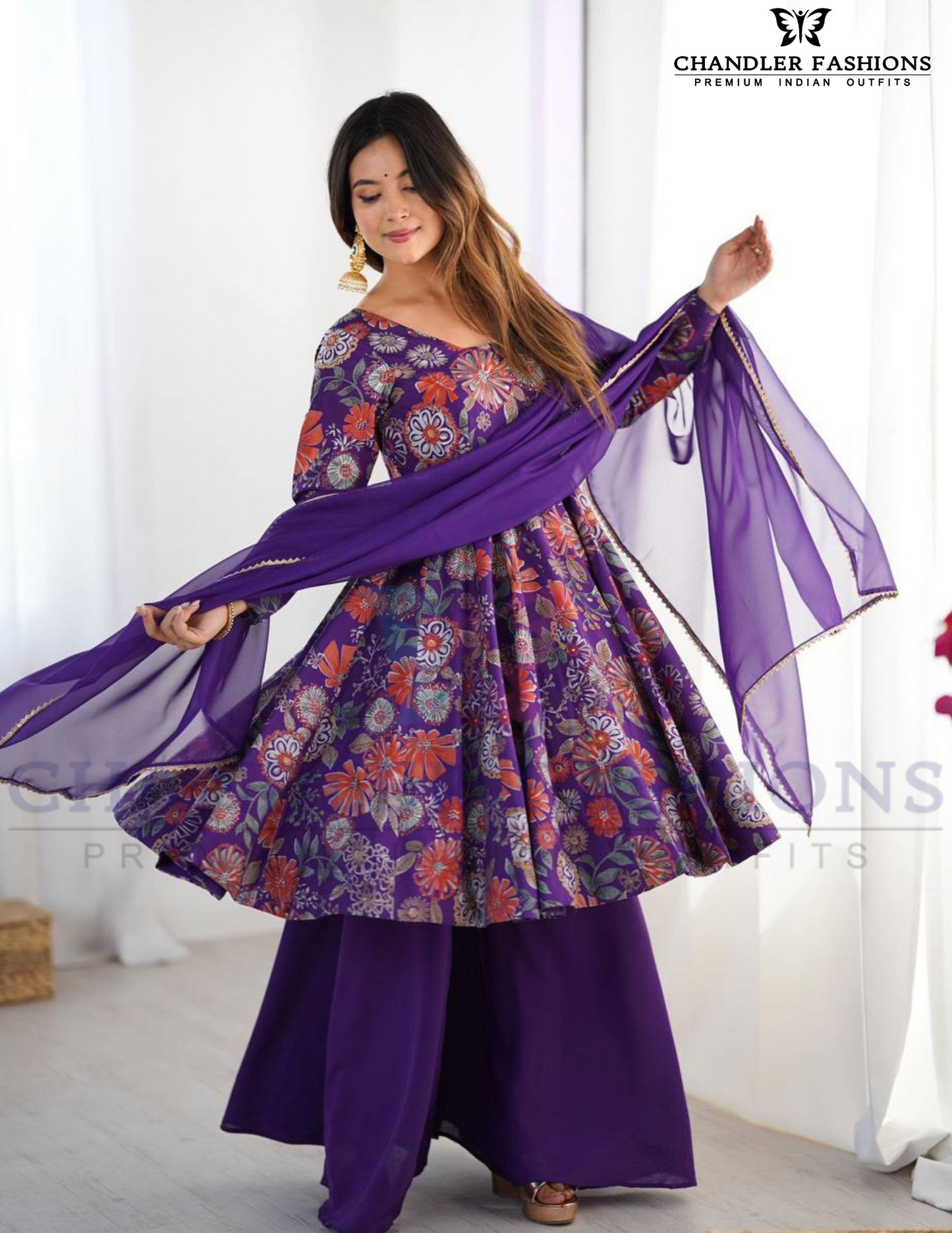 Beautiful Purple Color Palazzo With Dupatta In USA