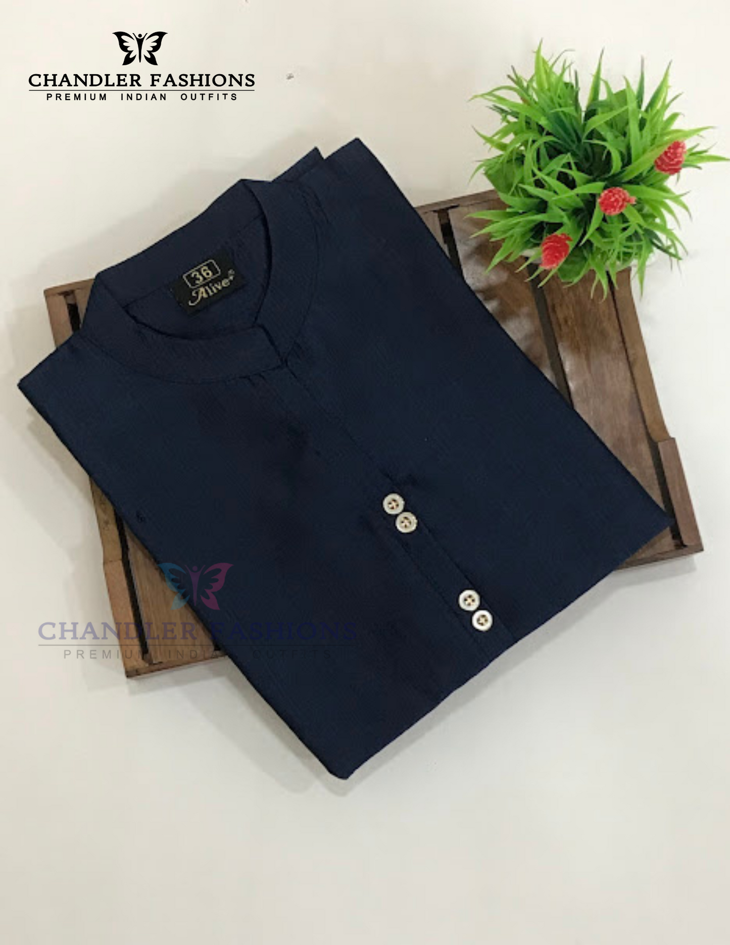 Stunning Blue Color Cotton With Self Designed Kurti In USA