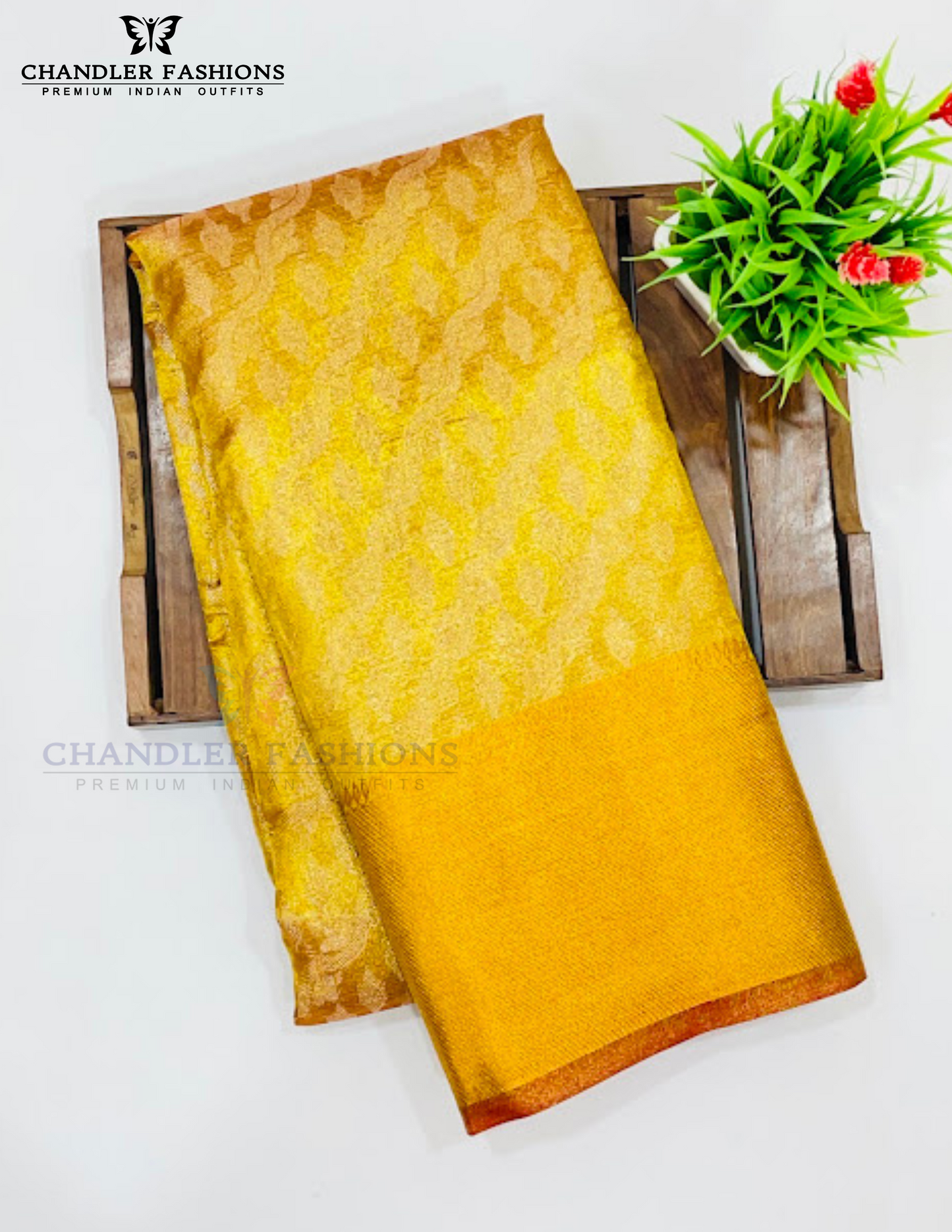 Art Silk Saree Gold Zari Work For Women In Mesa