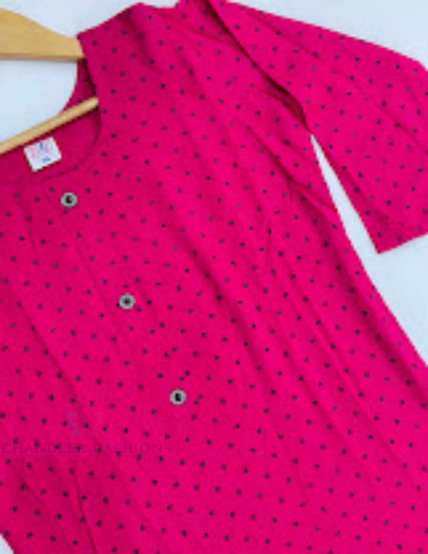 Pink Color Rayon With Printed Work Kurti In Chandler