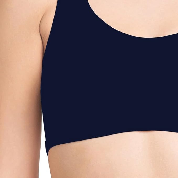 Navy Blue Colored Cotton Sports For Women