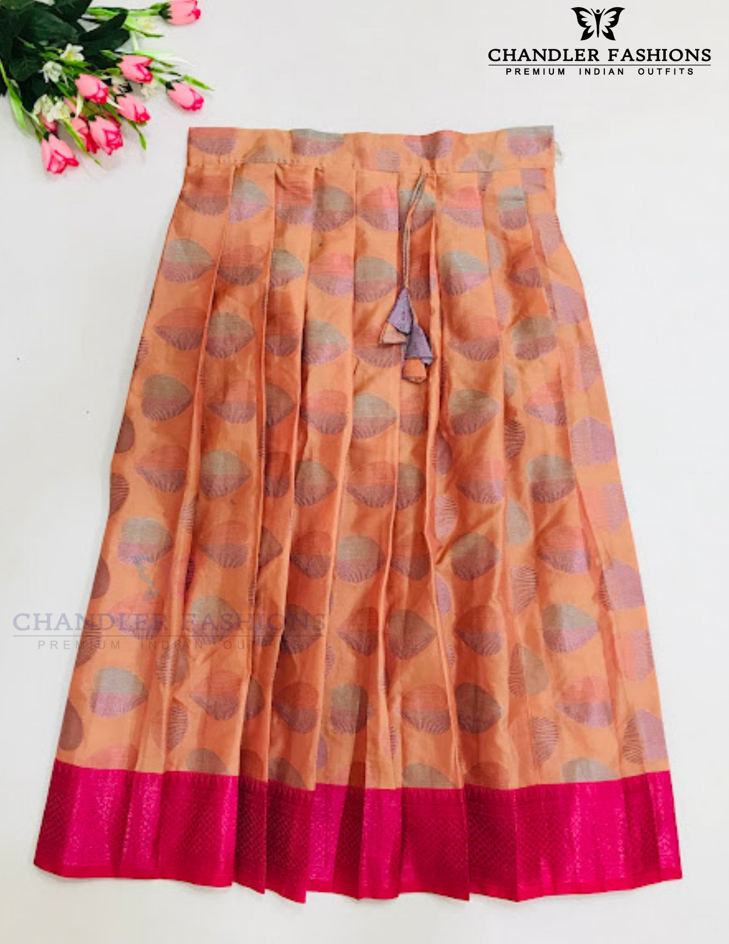 Light Purple And Peach Color Silk Langa sets In Suncity
