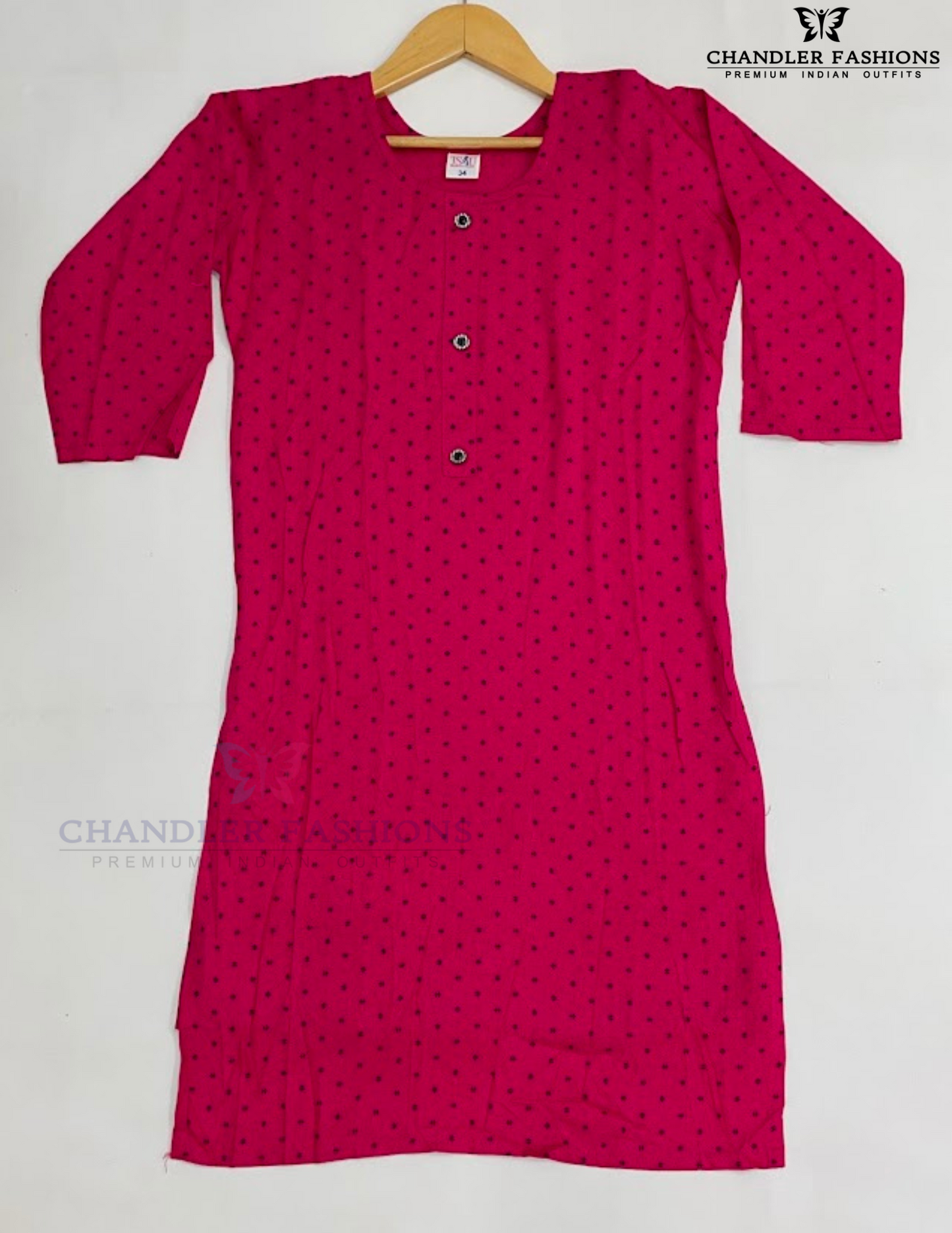 Alluring Pink Color Rayon With Printed Work Kurti In Mesa