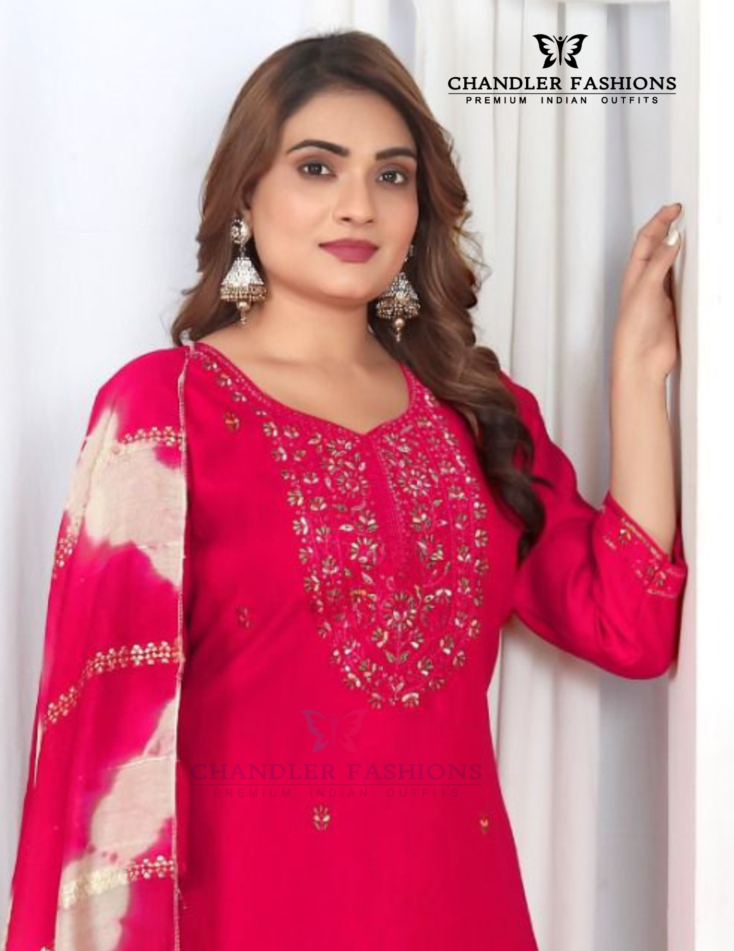 Pink Color Viscose With Embroidery Work Salwar Suits Near Me