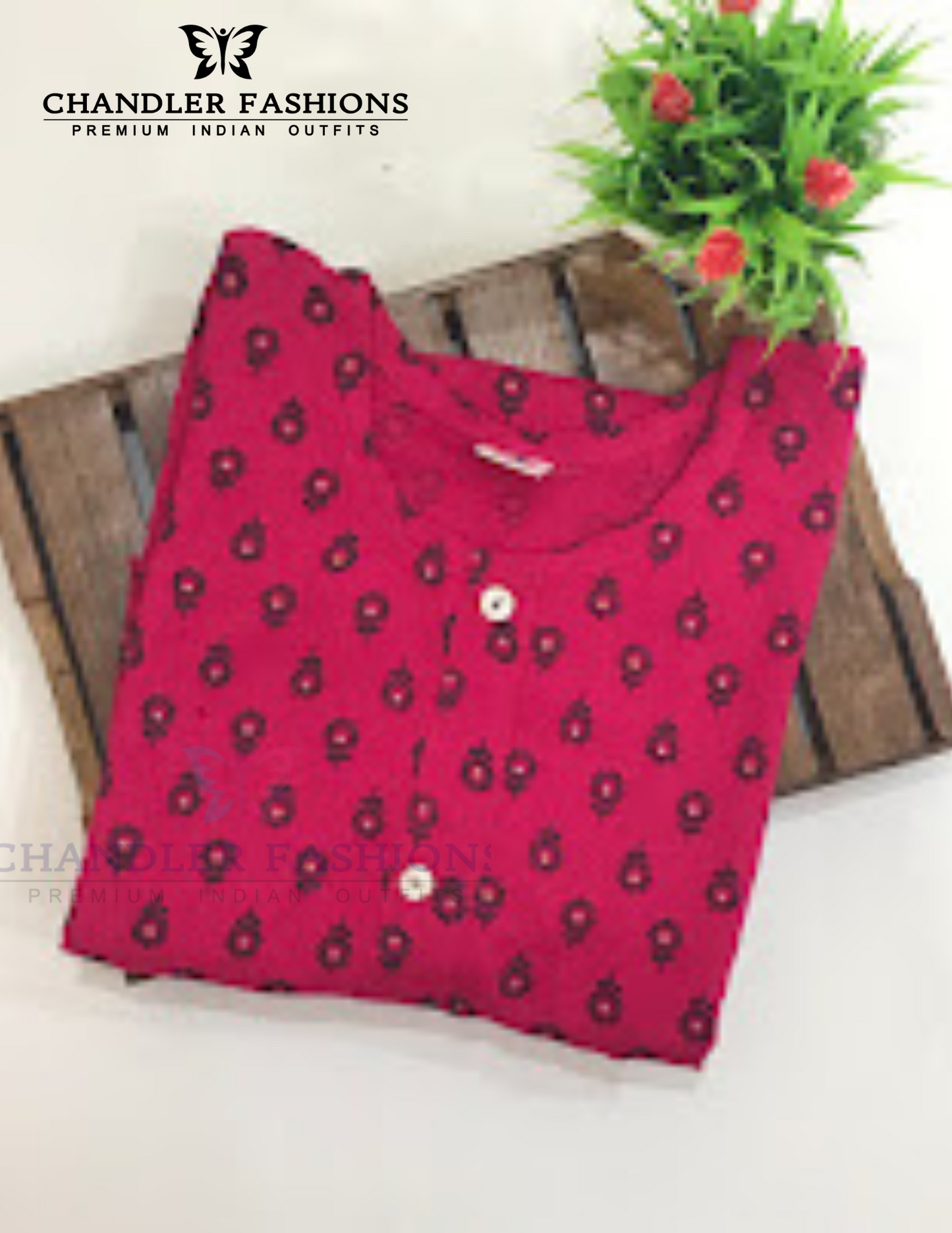 Charming Pink Color Rayon With Printed Work Kurti For Girls Near Me