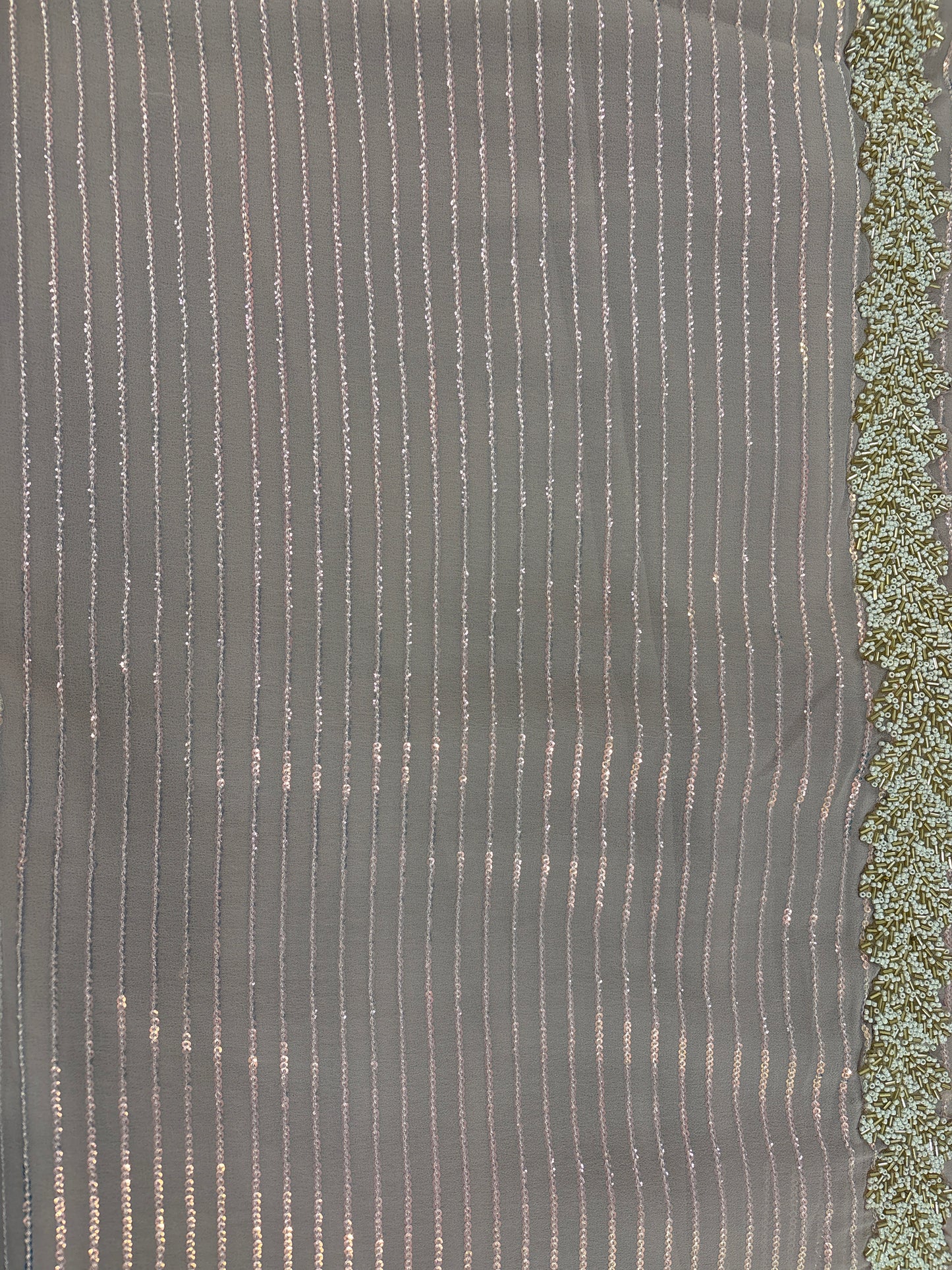 Amazing Pastel Lavender Color Soft Georgette With Sequins Work Fancy Saree - PREMIUM QUALITY