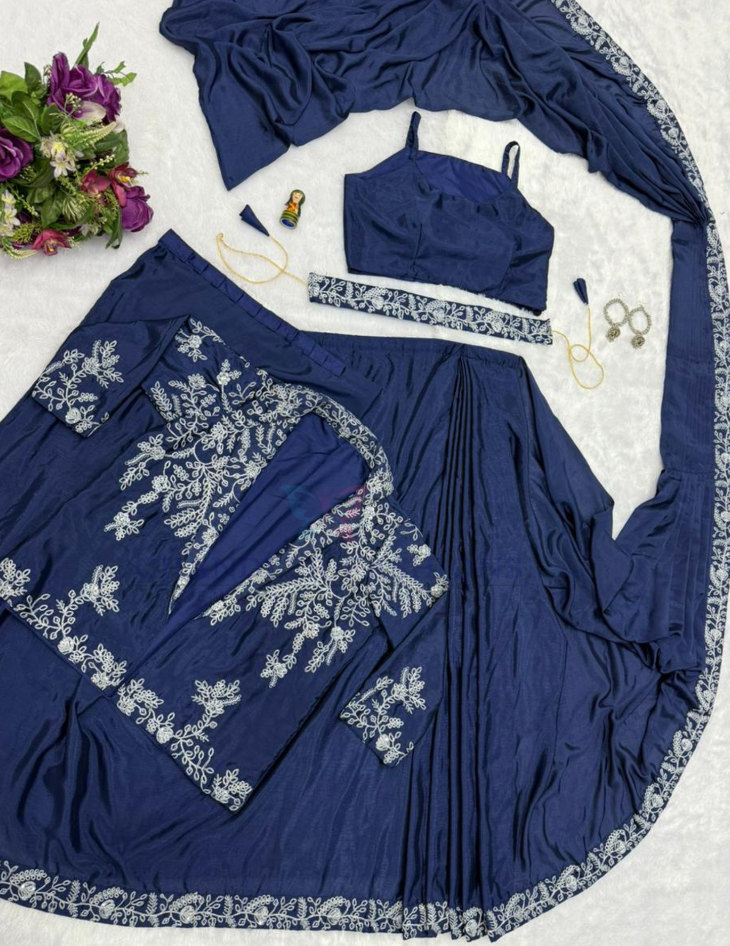 Embroidery Work Ready To Wear Saree In Mesa