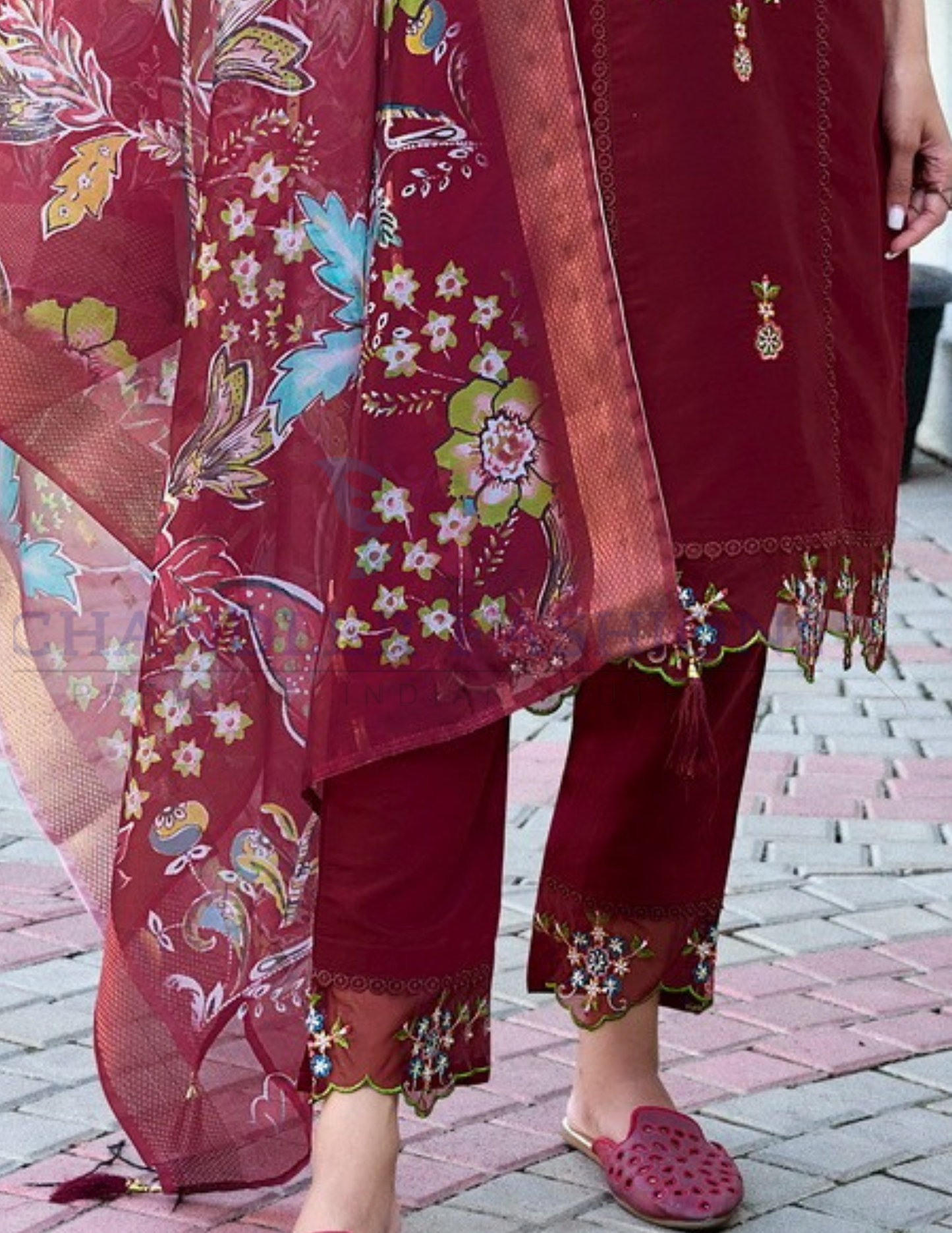 Fabulous Maroon Color Salwar Suits With Dupatta In USA