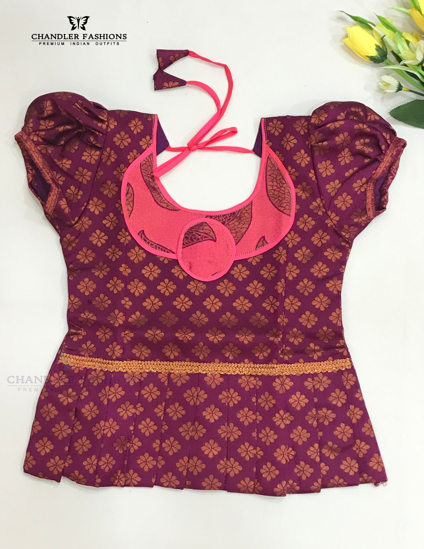 Pretty Purple Color Silk Langa Sets With Zari Work In USA