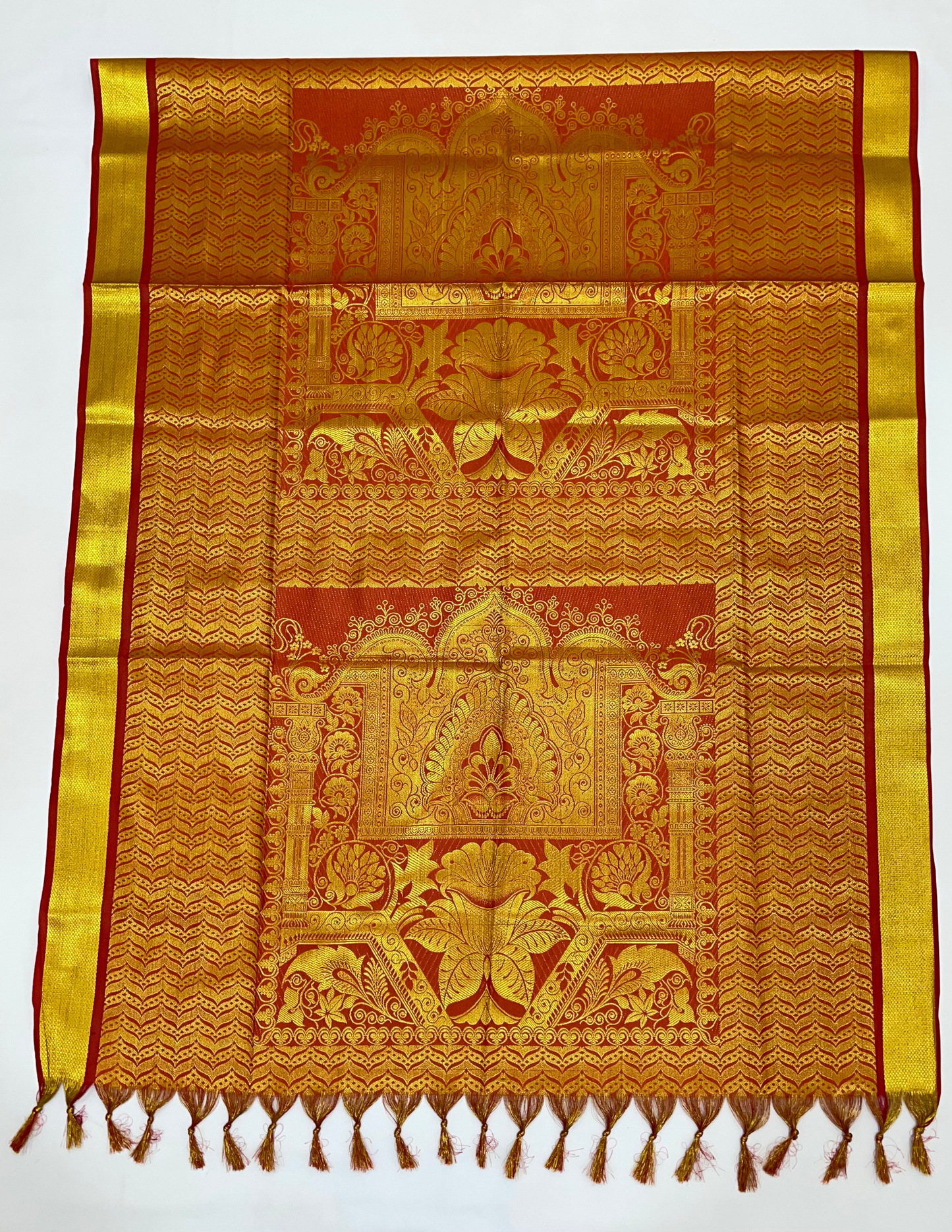 Orange Color Art Silk Shawl In USA