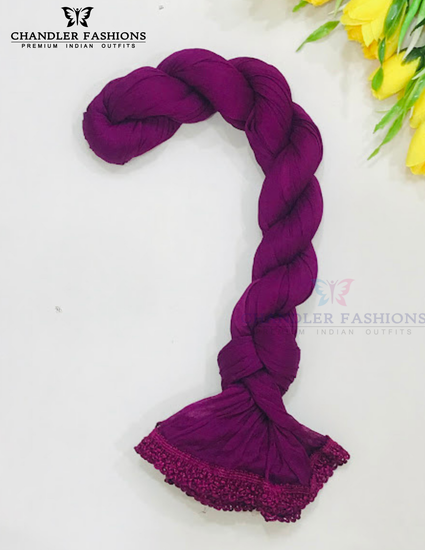 Alluring Purple Colored Chiffon Dupatta For Women