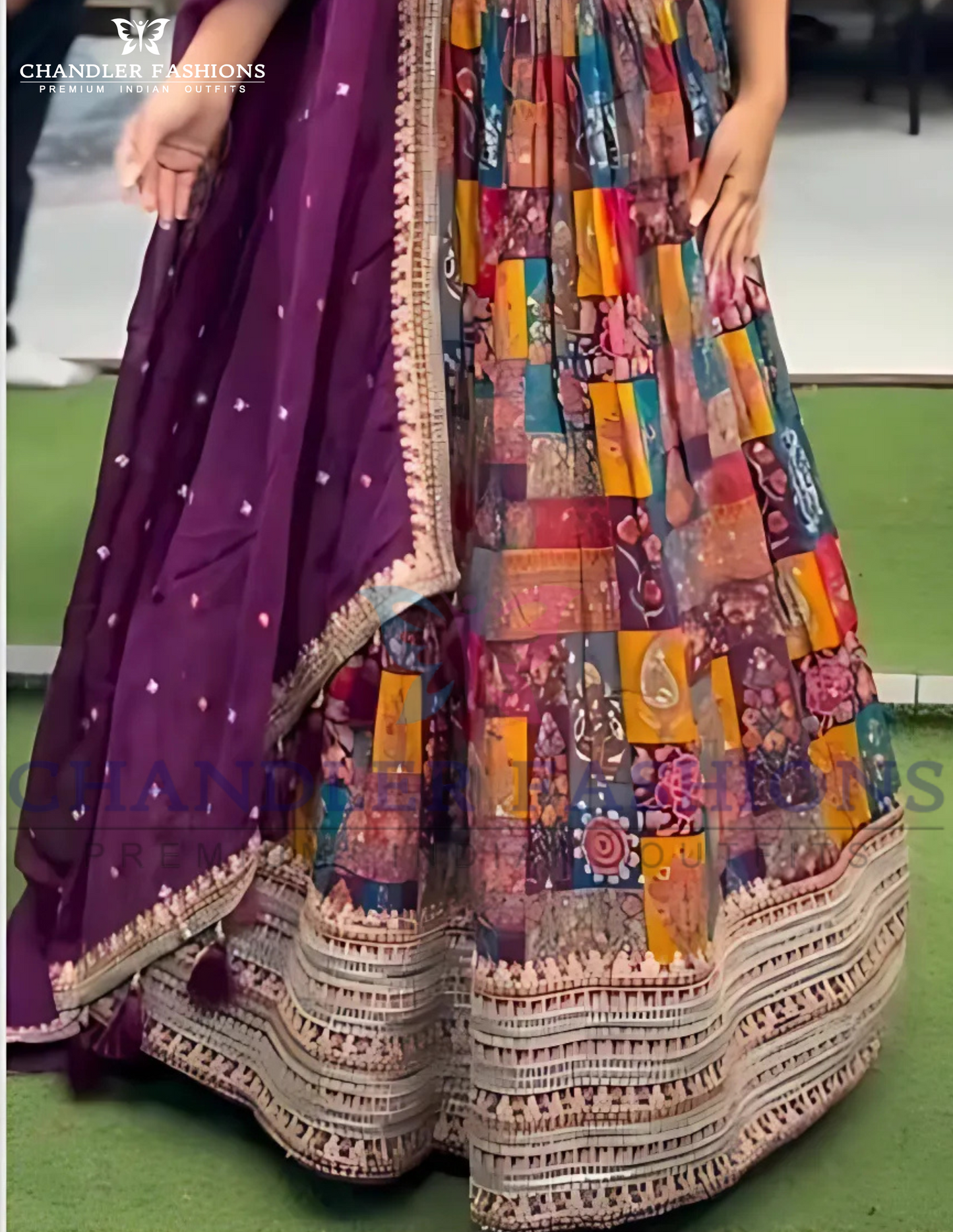 Georgette Embroidery Work Lehenga in USA