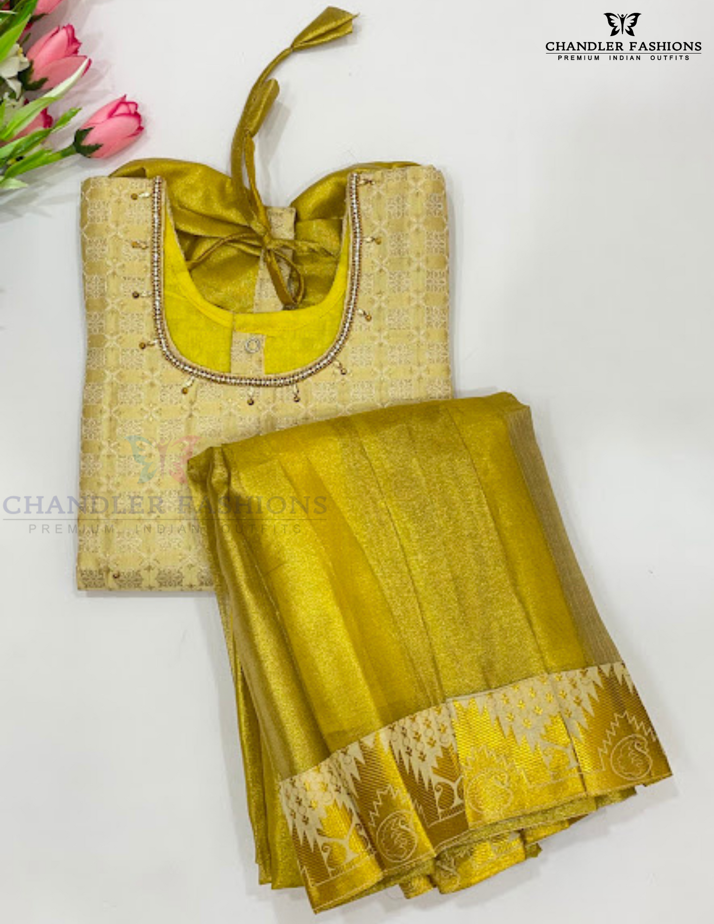 Wonderful Cream Color Art Silk Langa Sets With Stone And Zari Work For Girls Near Me