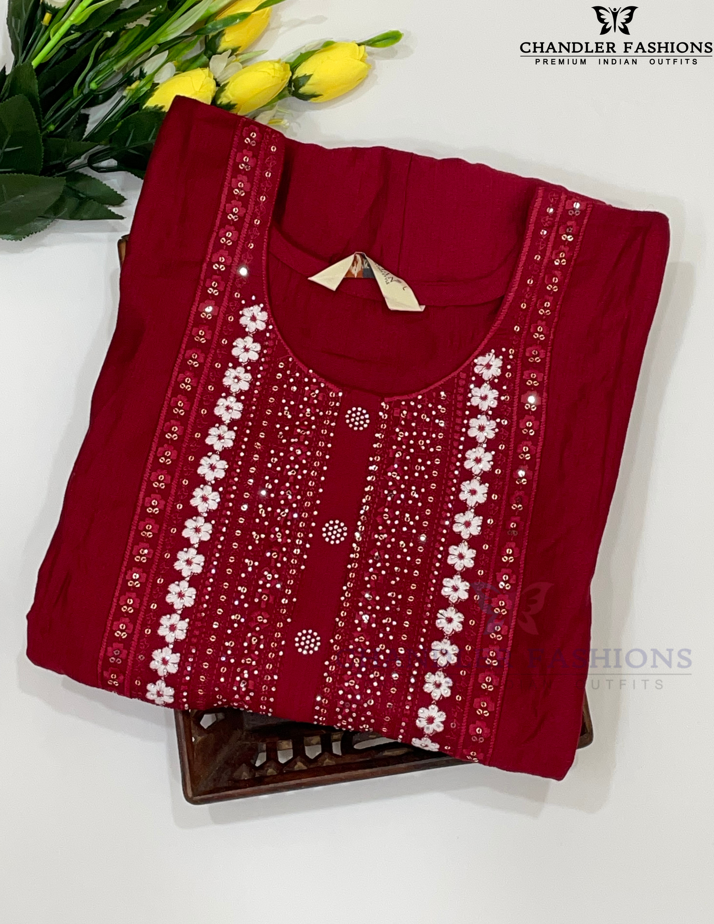 Embroidery Sequins Work Kurti For Women In Tempe