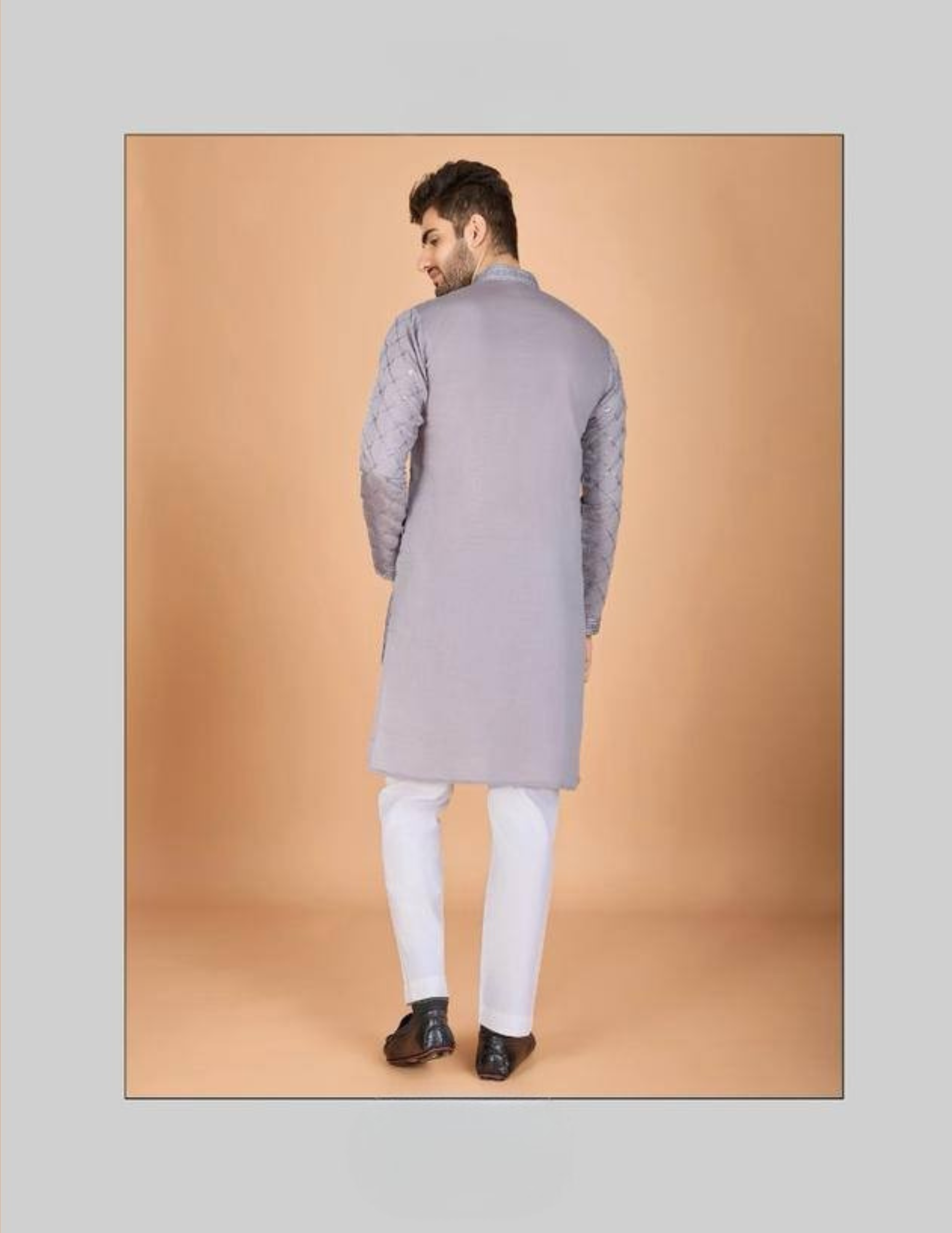 Fantastic Gray Color Thread With Sequins Pajama Pant In USA