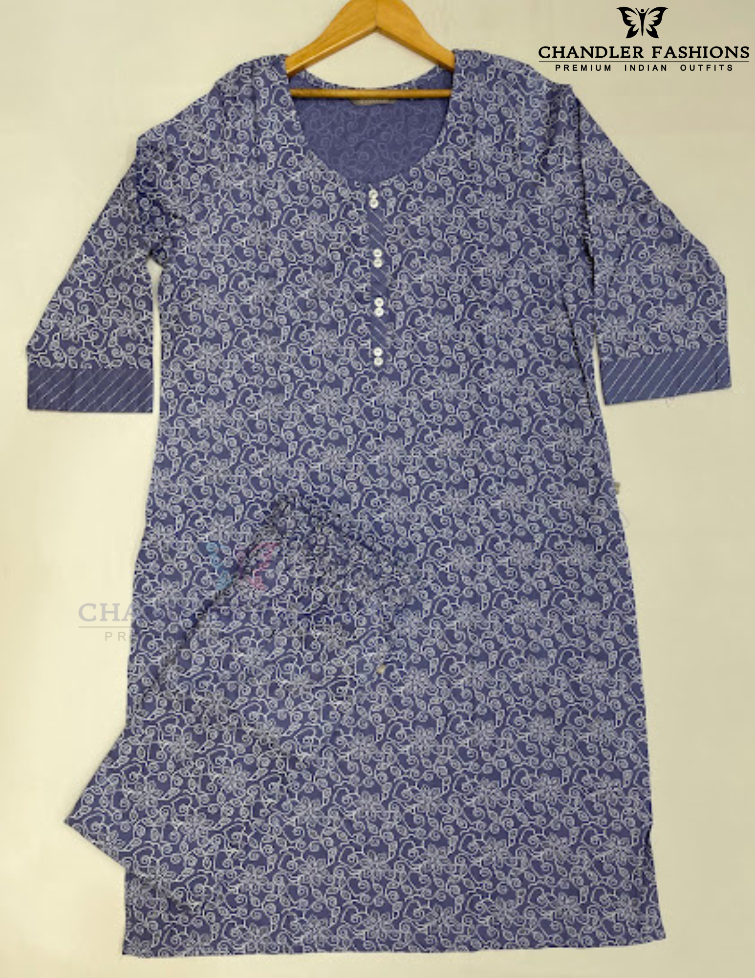 Purple Color Cotton Kurti And Palozzo Suits In Yuma