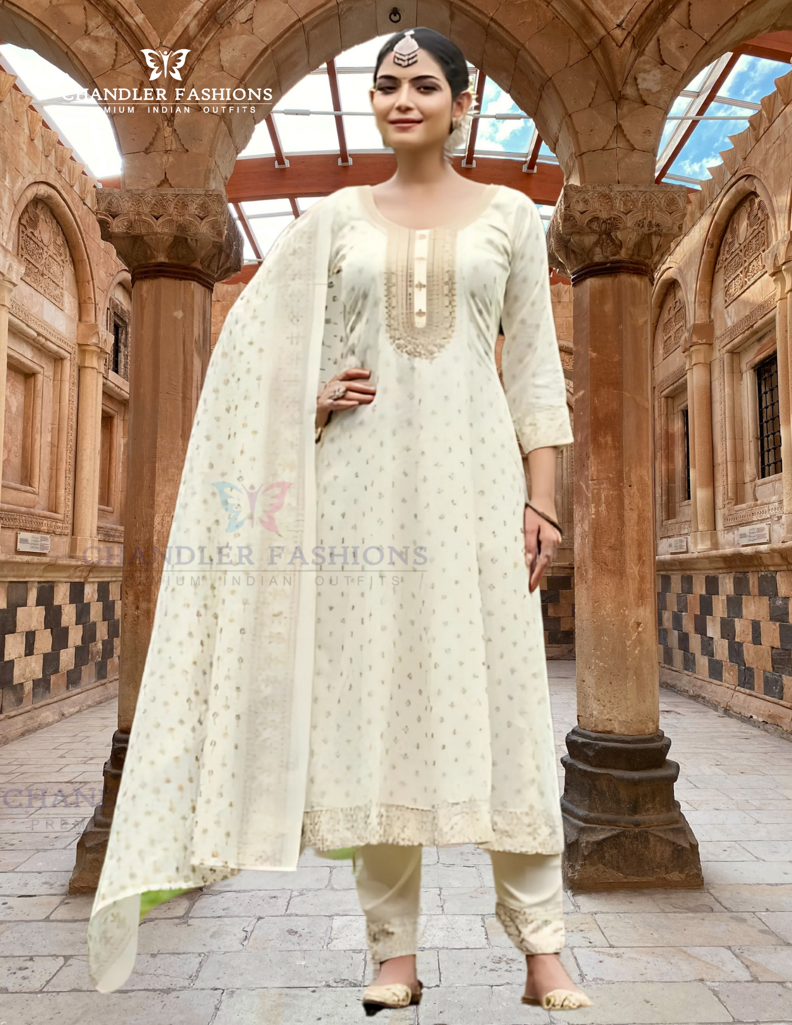 Elegant White Color Rayon With Embroidery Work Salwar Suits For Women
