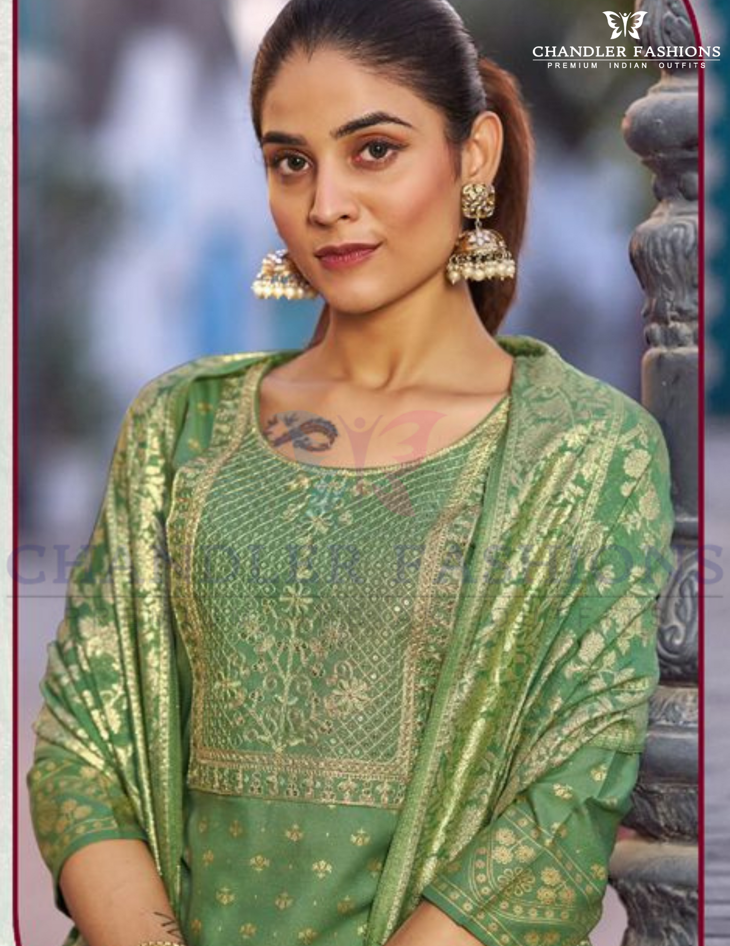 Pretty Light Green Color Premium Rayon Foil Printed With Embroidery Work Salwar Suits Near Me