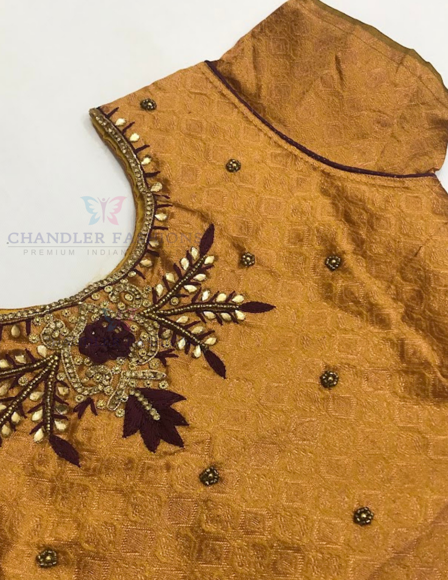 Yellow And Maroon Color Art Silk With Embroidery And Mirror Work Choli Set In Mesa