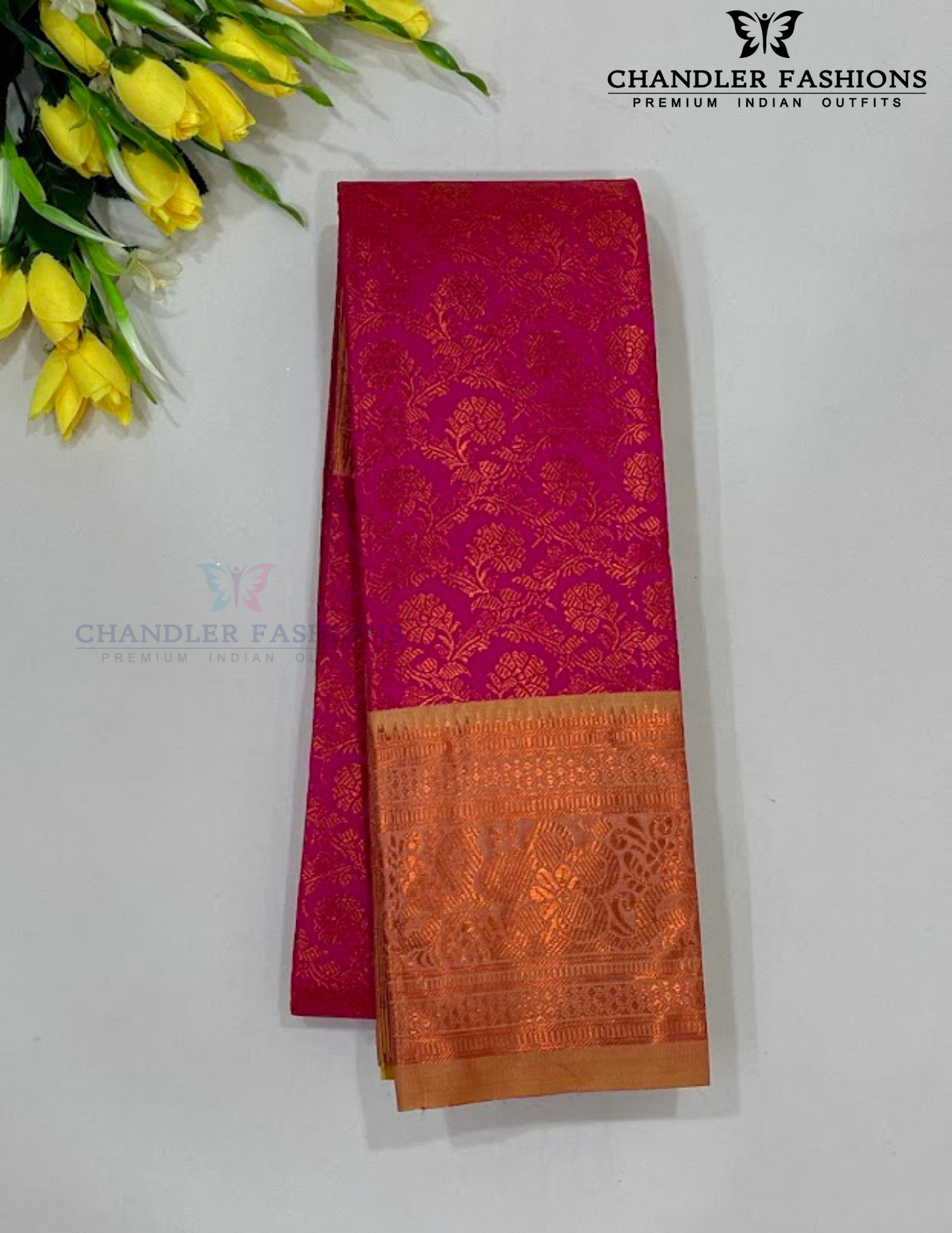 Beautiful Pink Color Art Silk Saree With Silver Zari Work For Women