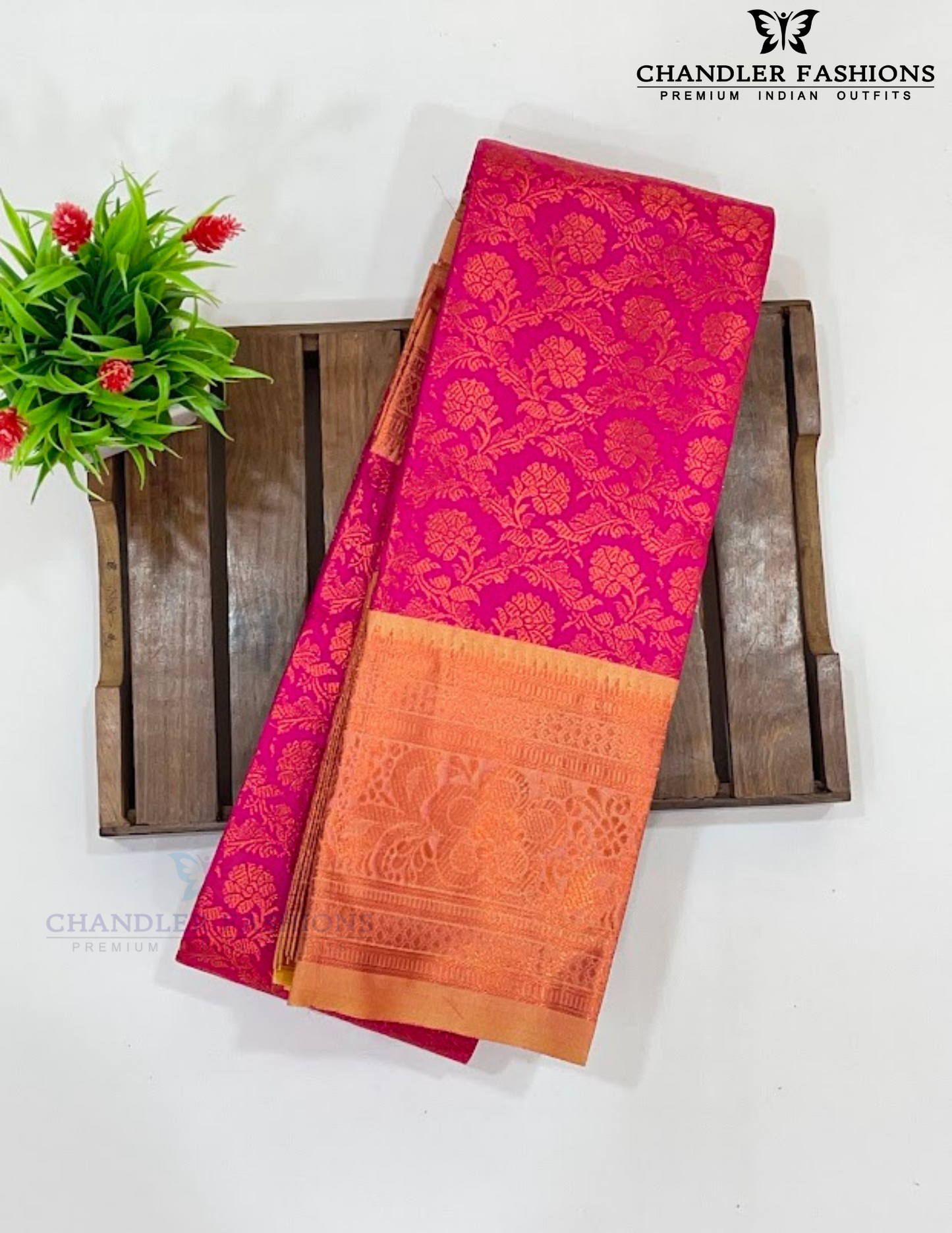 Beautiful Pink Color Art Silk Saree With Silver Zari Work Near Me