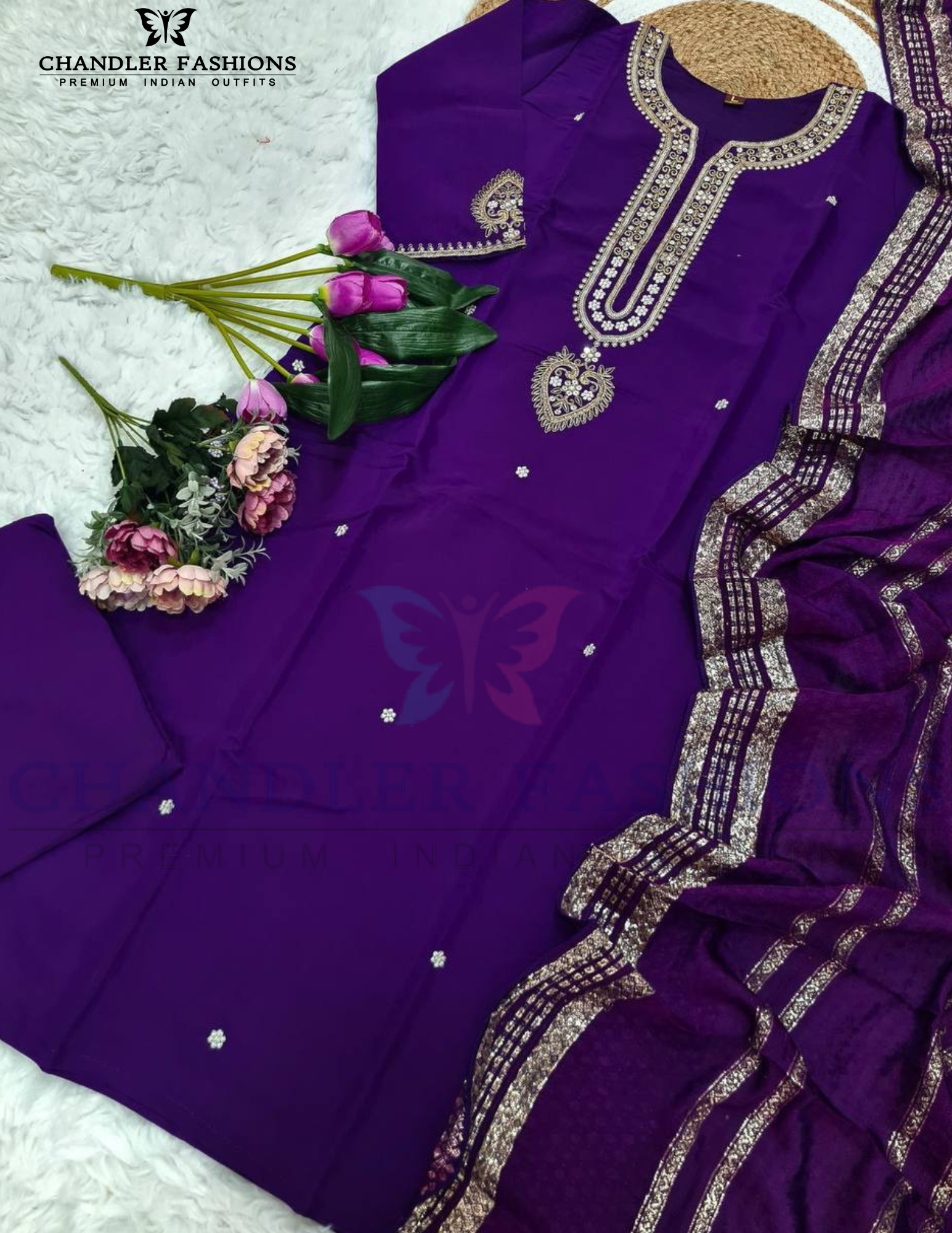 Attractive Sequins Work Salwar Suits With Dupatta Set In Suncity