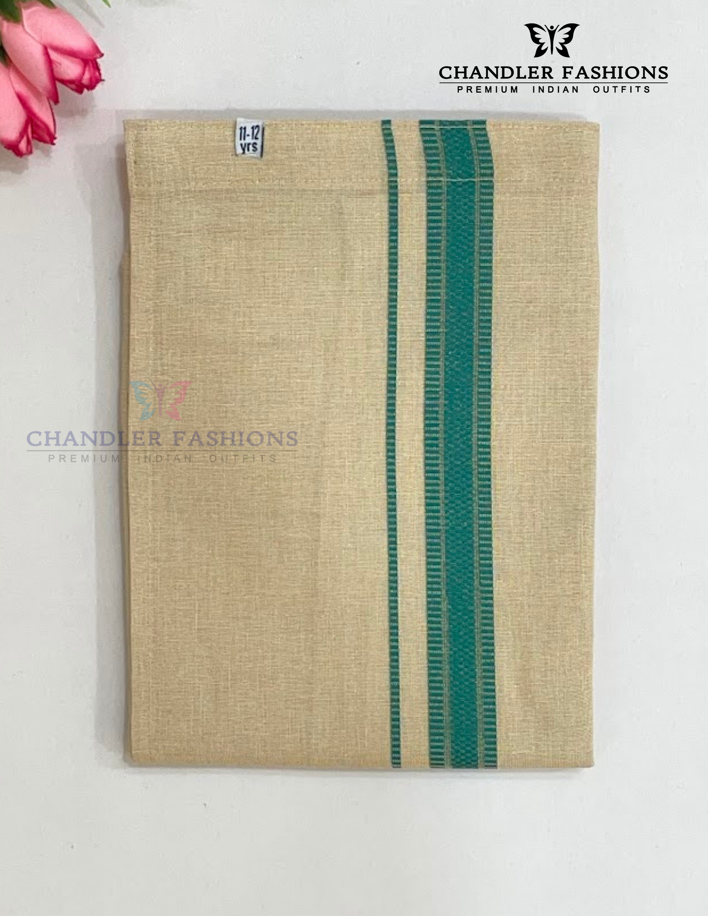 Charming Green Color Cotton Shirt With Tissue Zari Work Dhoti Set In Chandler