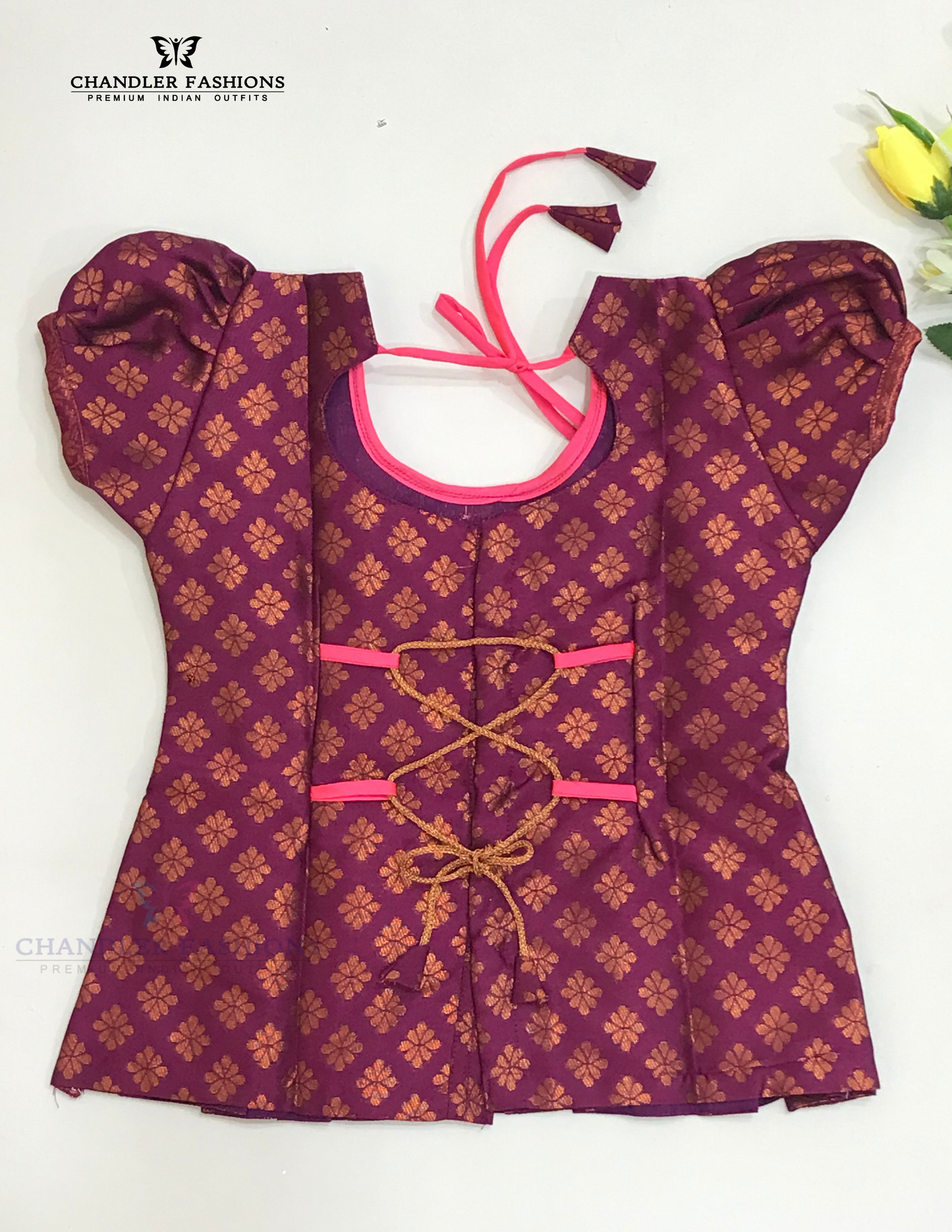 Pretty Purple Color Silk Langa Sets With Zari Work In Mesa