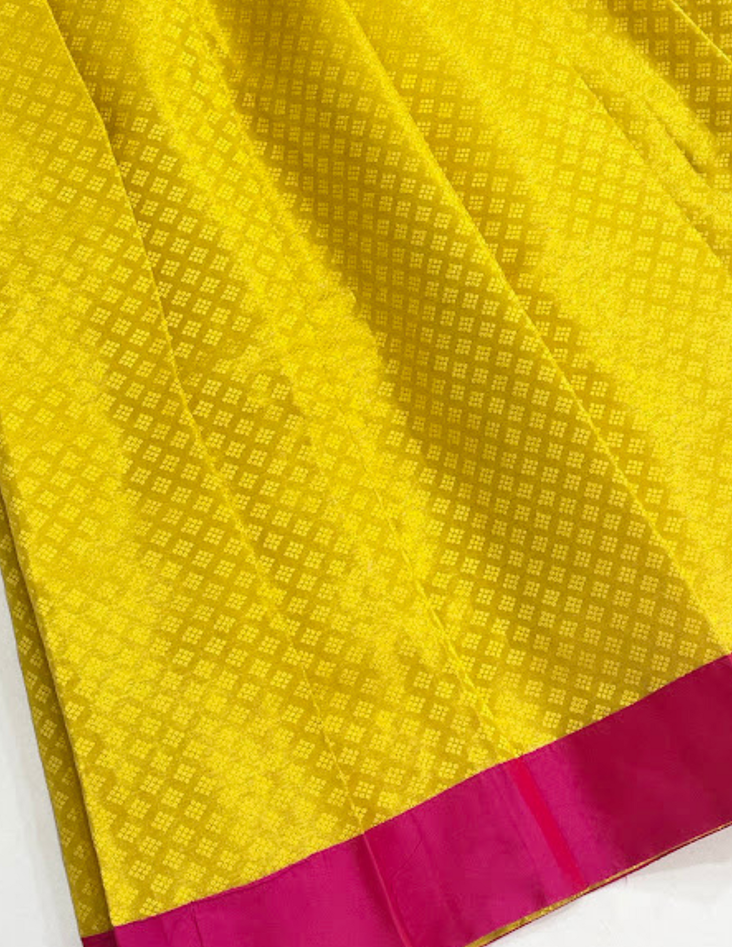Pink And Yellow Colored Silk Langa Sets With Stone Work In Mesa