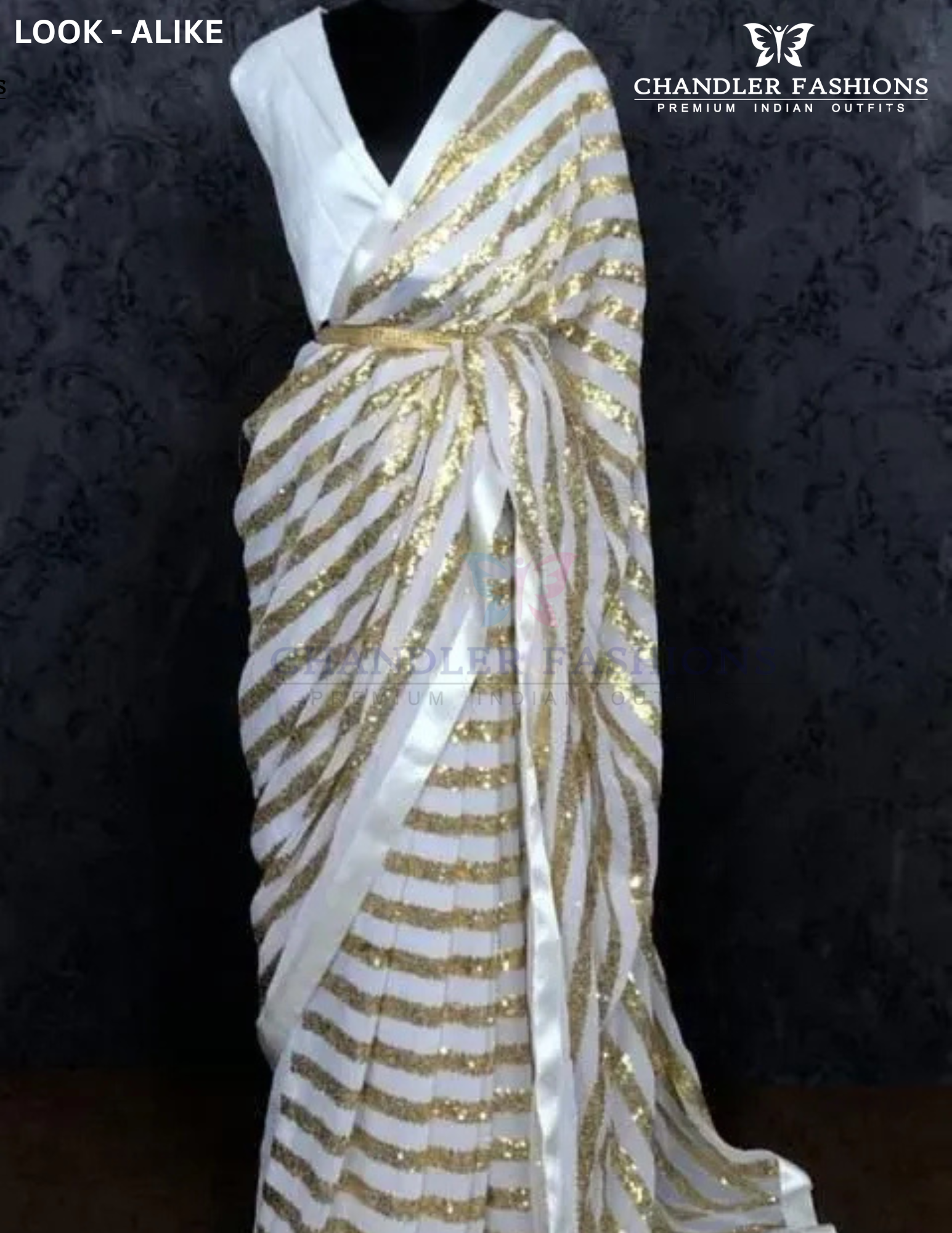 Off White Festival Faux Saree In Tempe