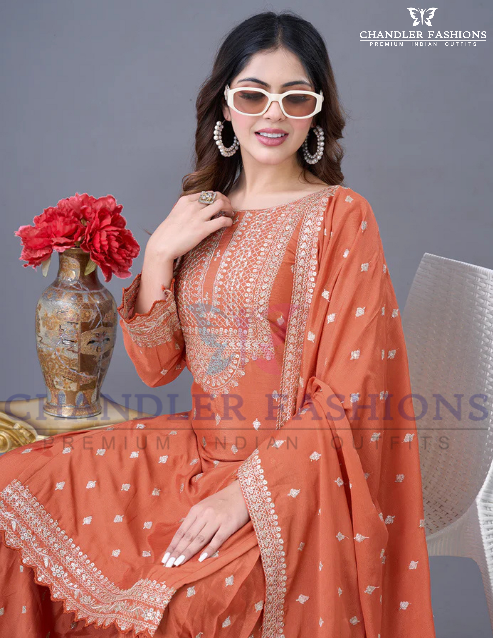 Embroidered Sequence Work Sharara Suits in Phoenix