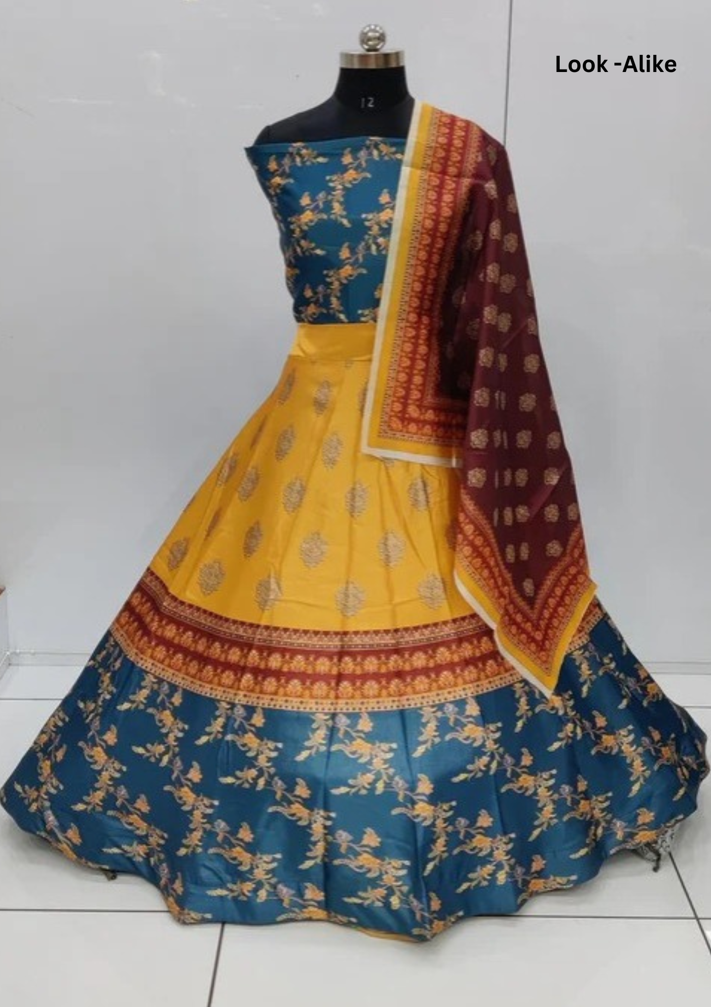 Attractive Yellow Color Printed Lehenga Choli For Women