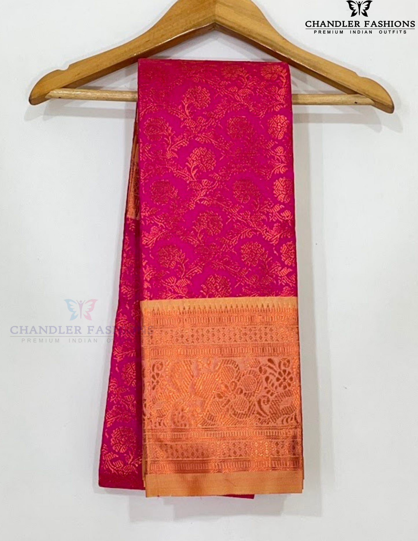 Beautiful Pink Color Art Silk Saree With Silver Zari Work In USA